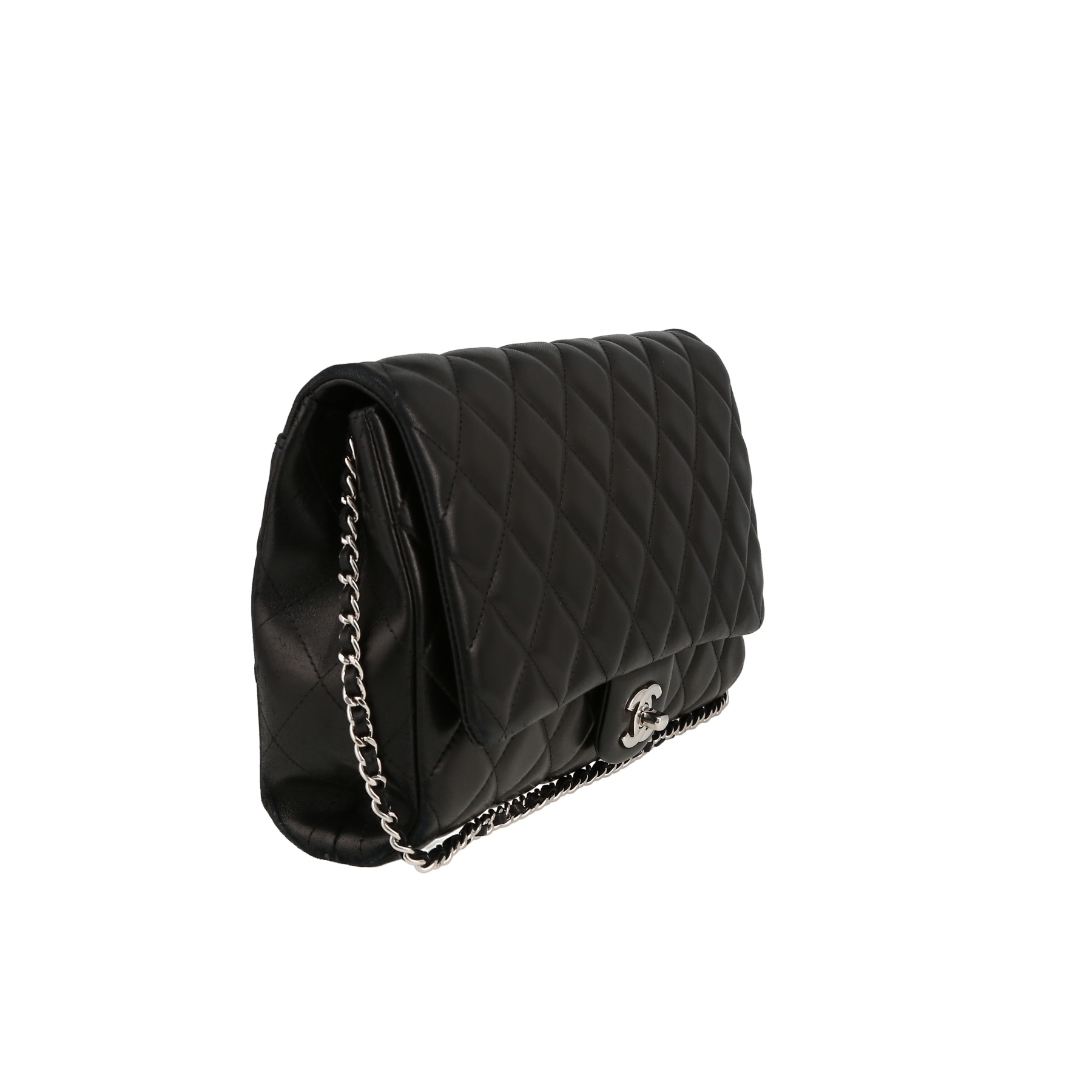 Sac à main Chanel  Timeless en cuir grainé matelassé noir