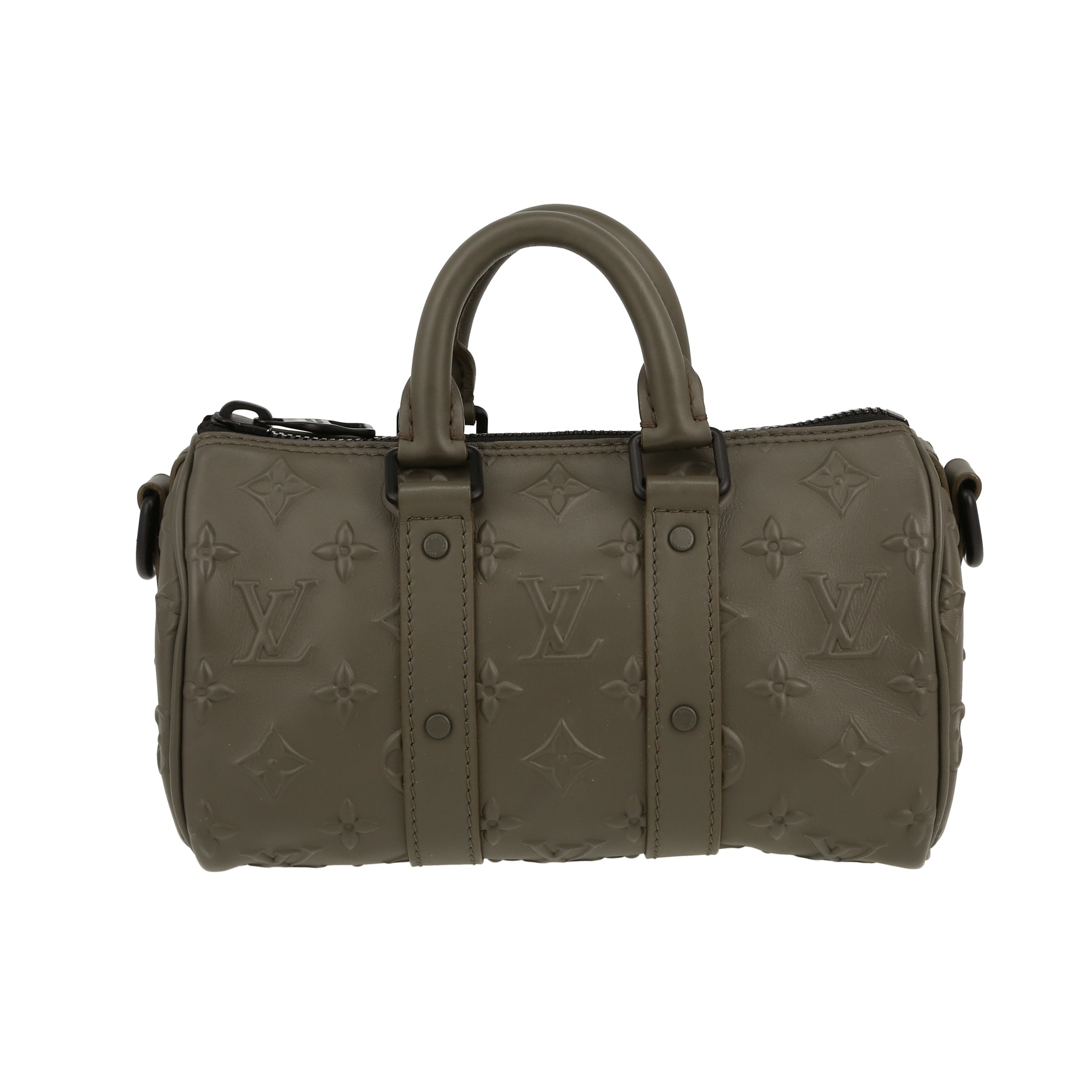 Keepall Xs Handbag In Khaki Monogram Leather