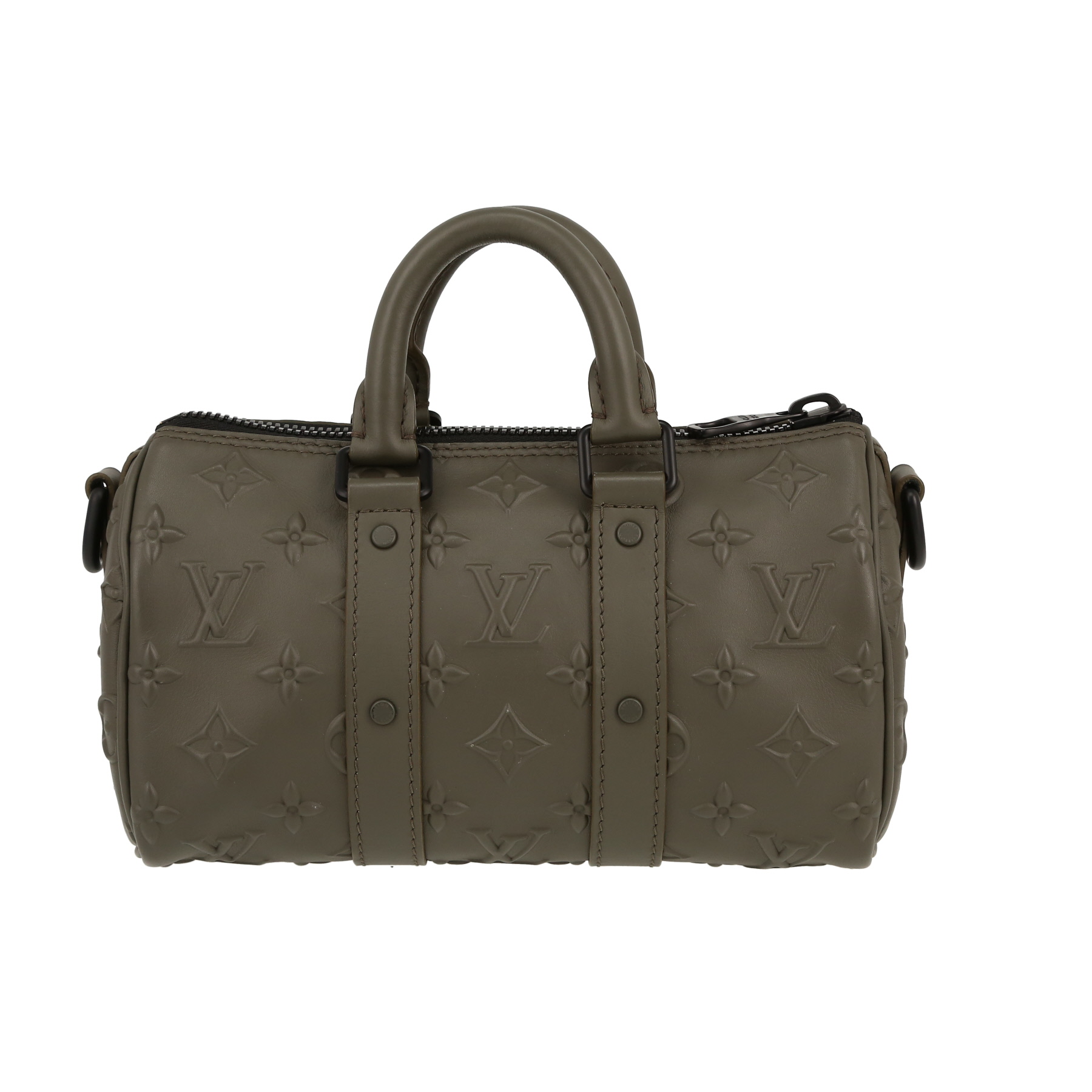 Keepall Xs Handbag In Khaki Monogram Leather