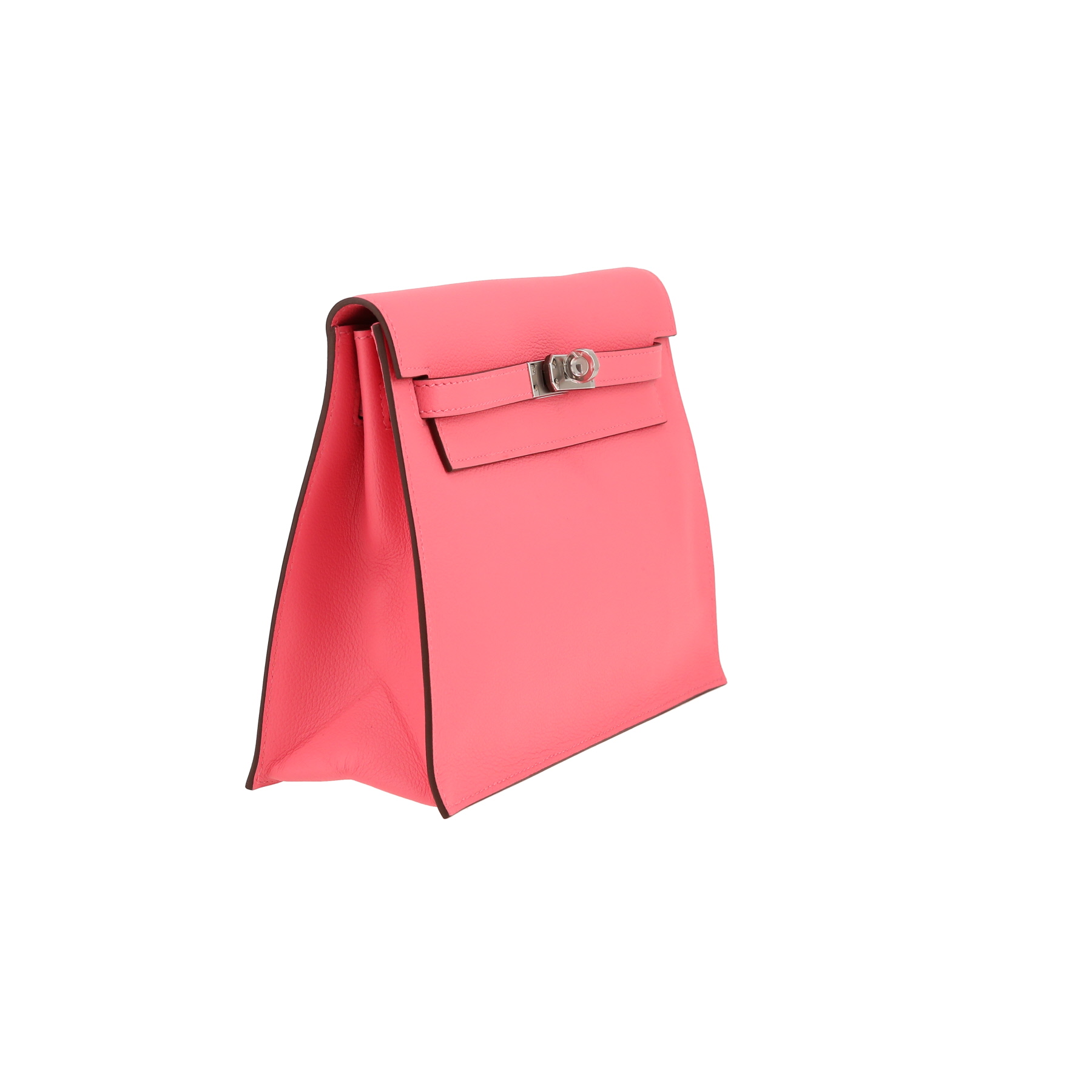 Borsa a tracolla Hermès  Kelly Danse in pelle Evergrain rosa azalea