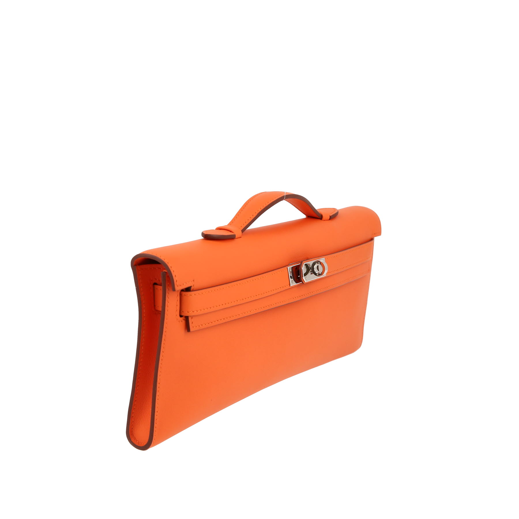 Hermès  Kelly Cut pouch  in orange Swift leather