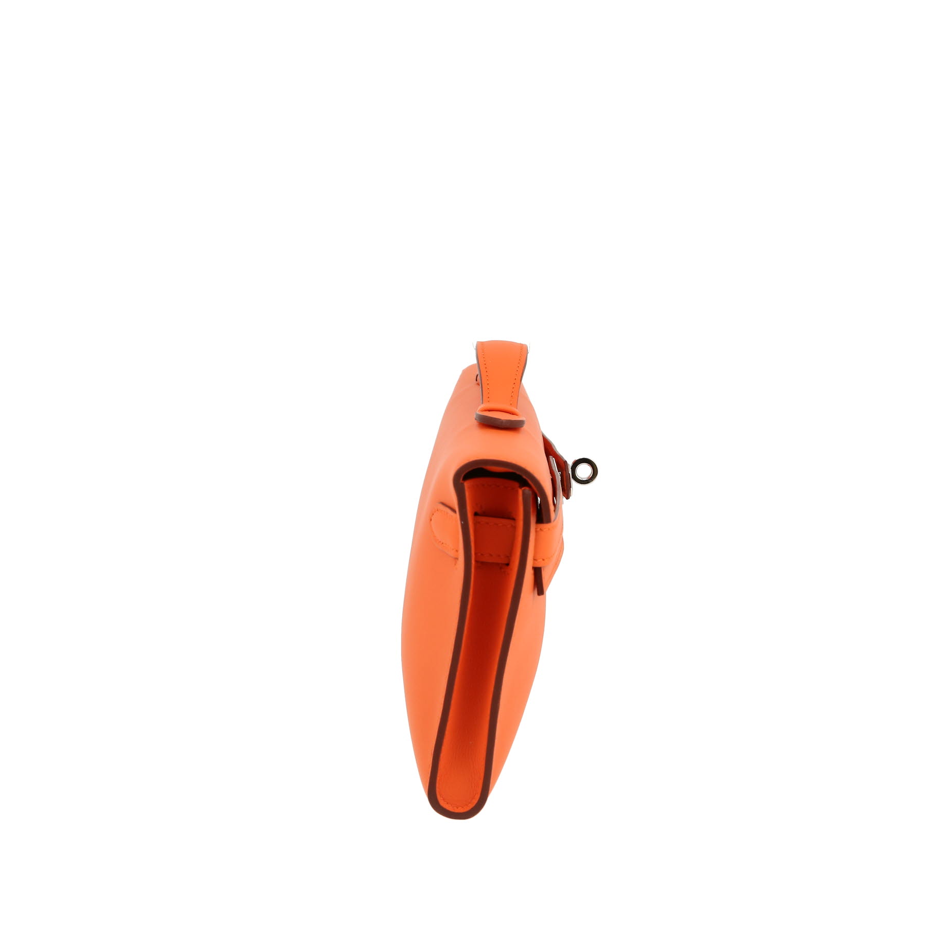 Kelly Cut Pouch In Orange Swift Leather