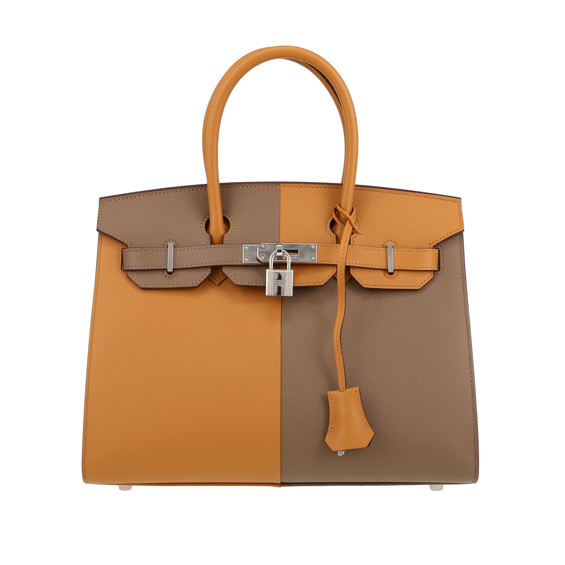 Birkin Casaque Handbag In Sésame And Etoupe Epsom