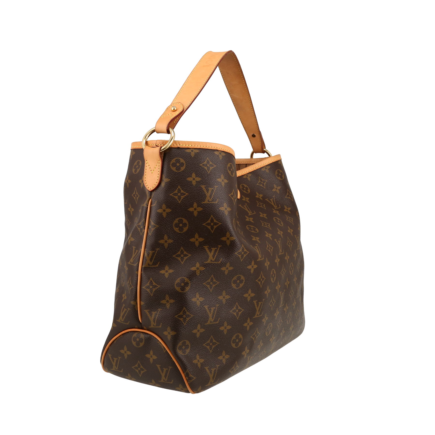 Louis Vuitton  Delightful handbag  in brown monogram canvas  and natural leather