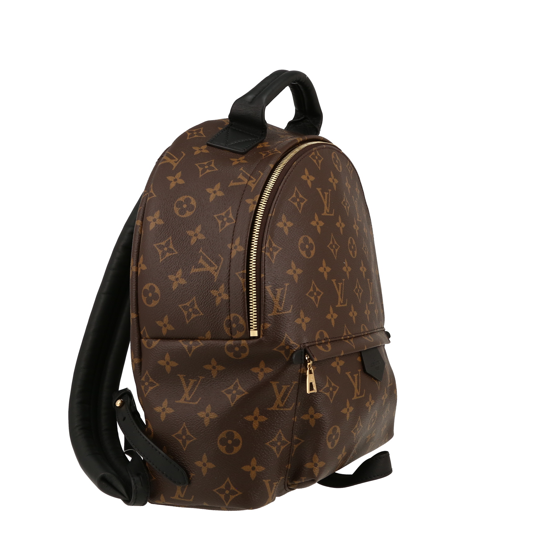 Louis Vuitton  Palm Springs backpack  in brown monogram canvas  and black leather