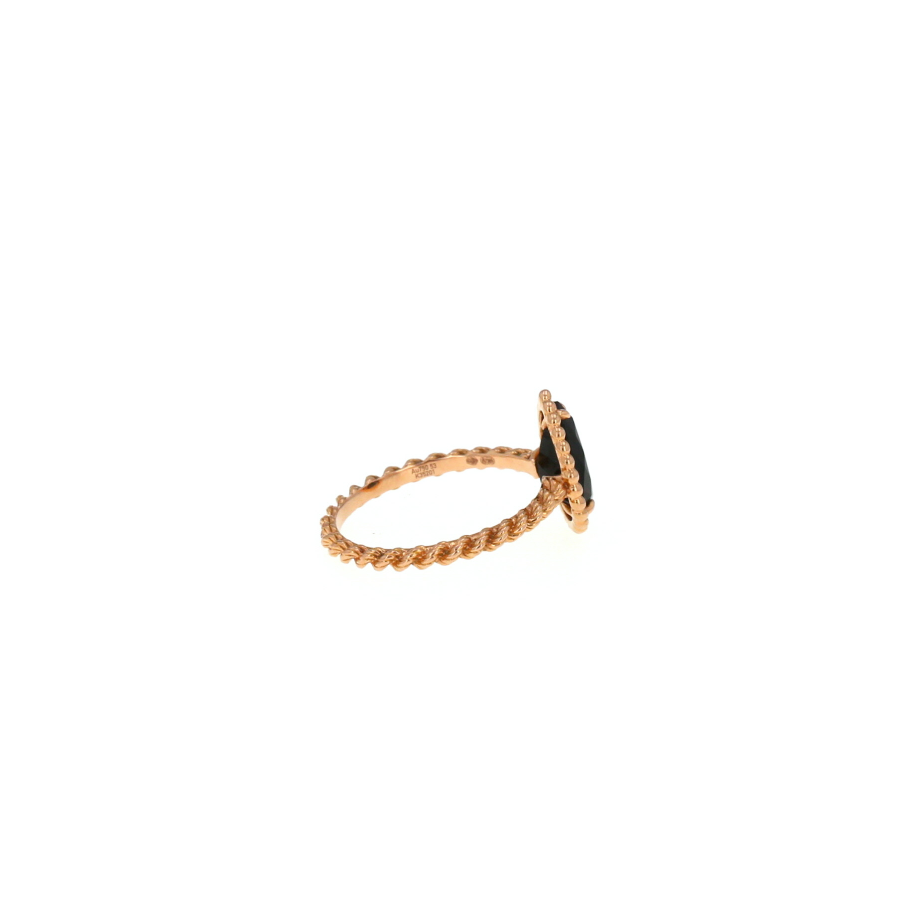 Anello Boucheron Serpent Bohème taglia S in oro rosa e onice