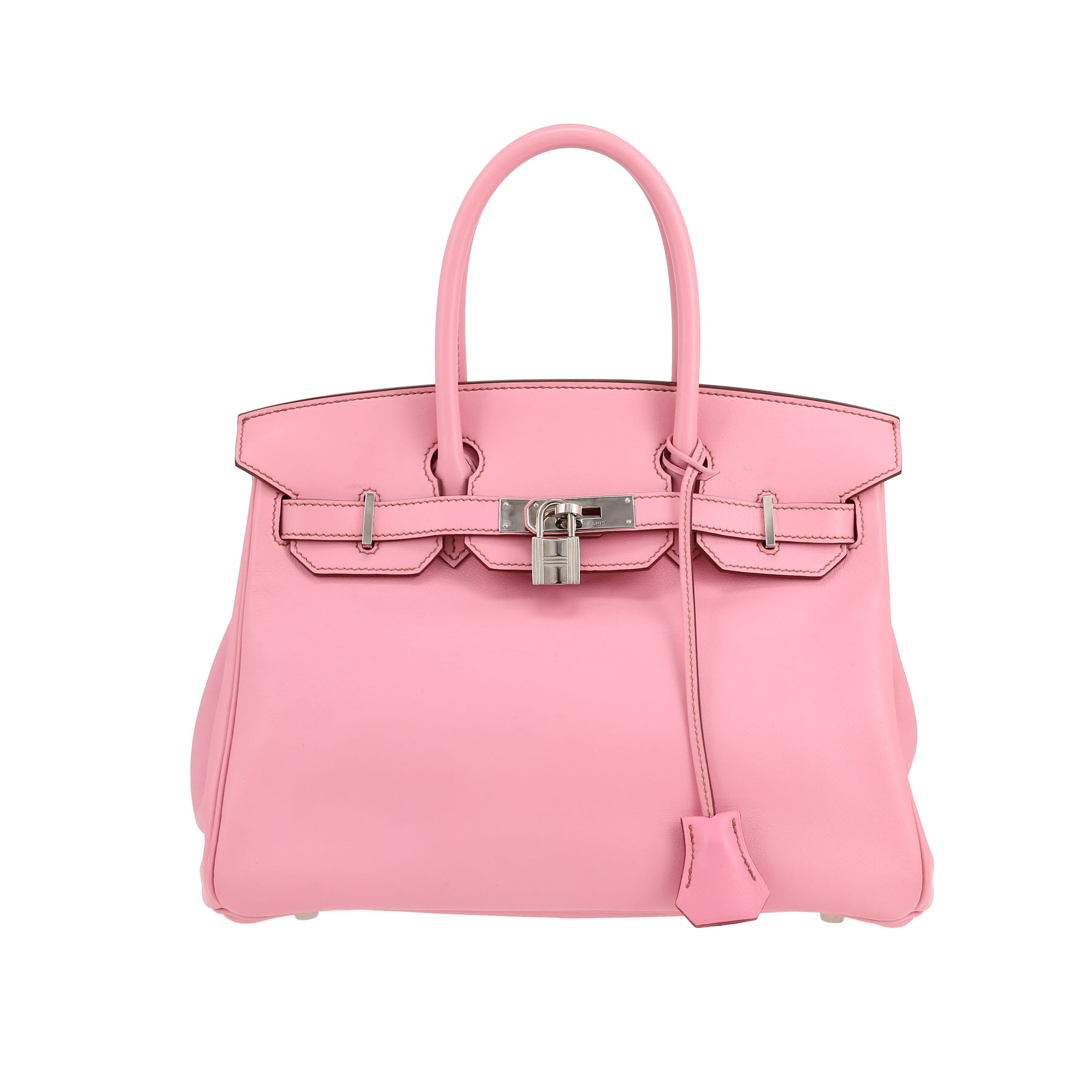 Birkin 30 cm Handbag In Rose Bubblegum Swift Leather