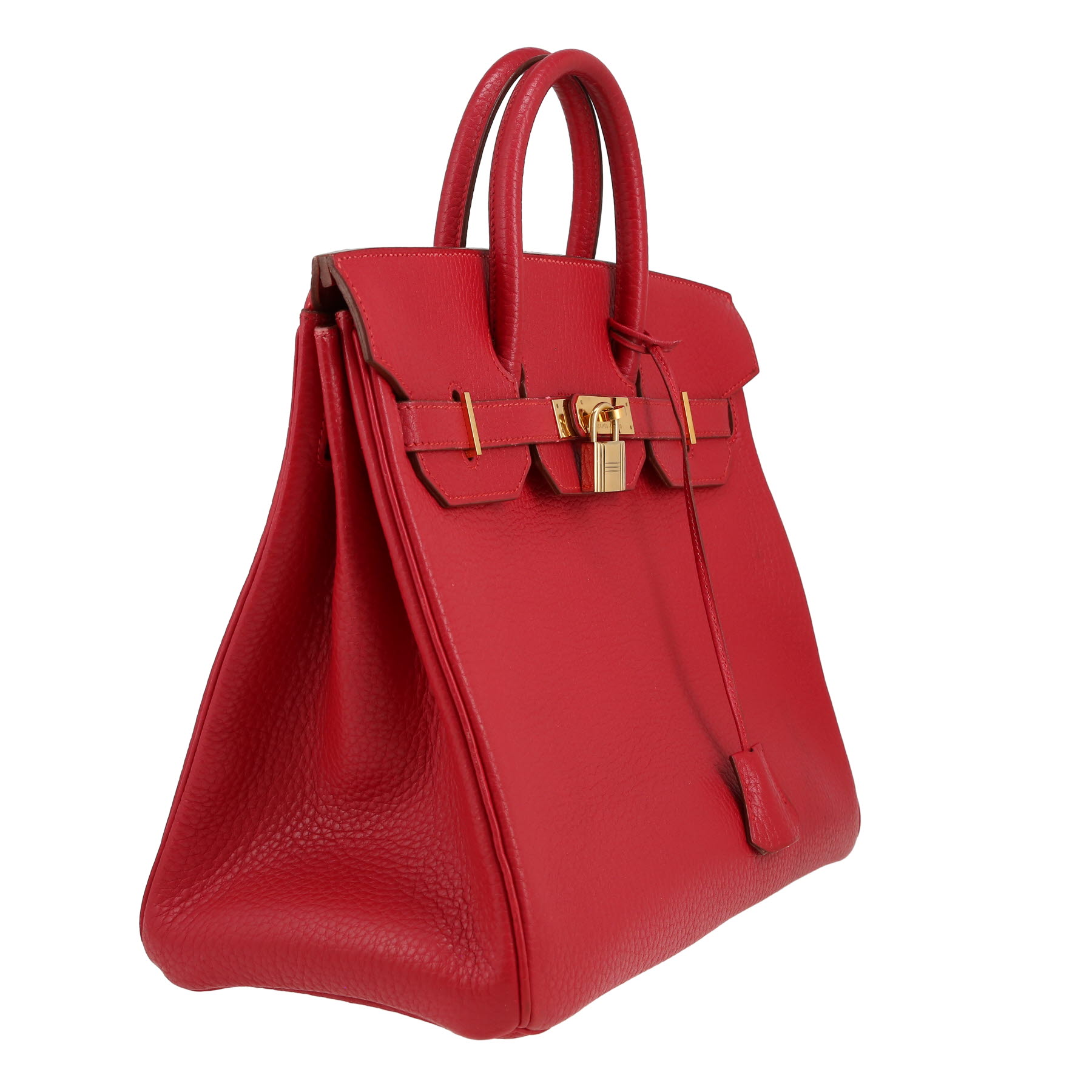 Hermès  Haut à Courroies handbag  in red Vif Ardenne leather
