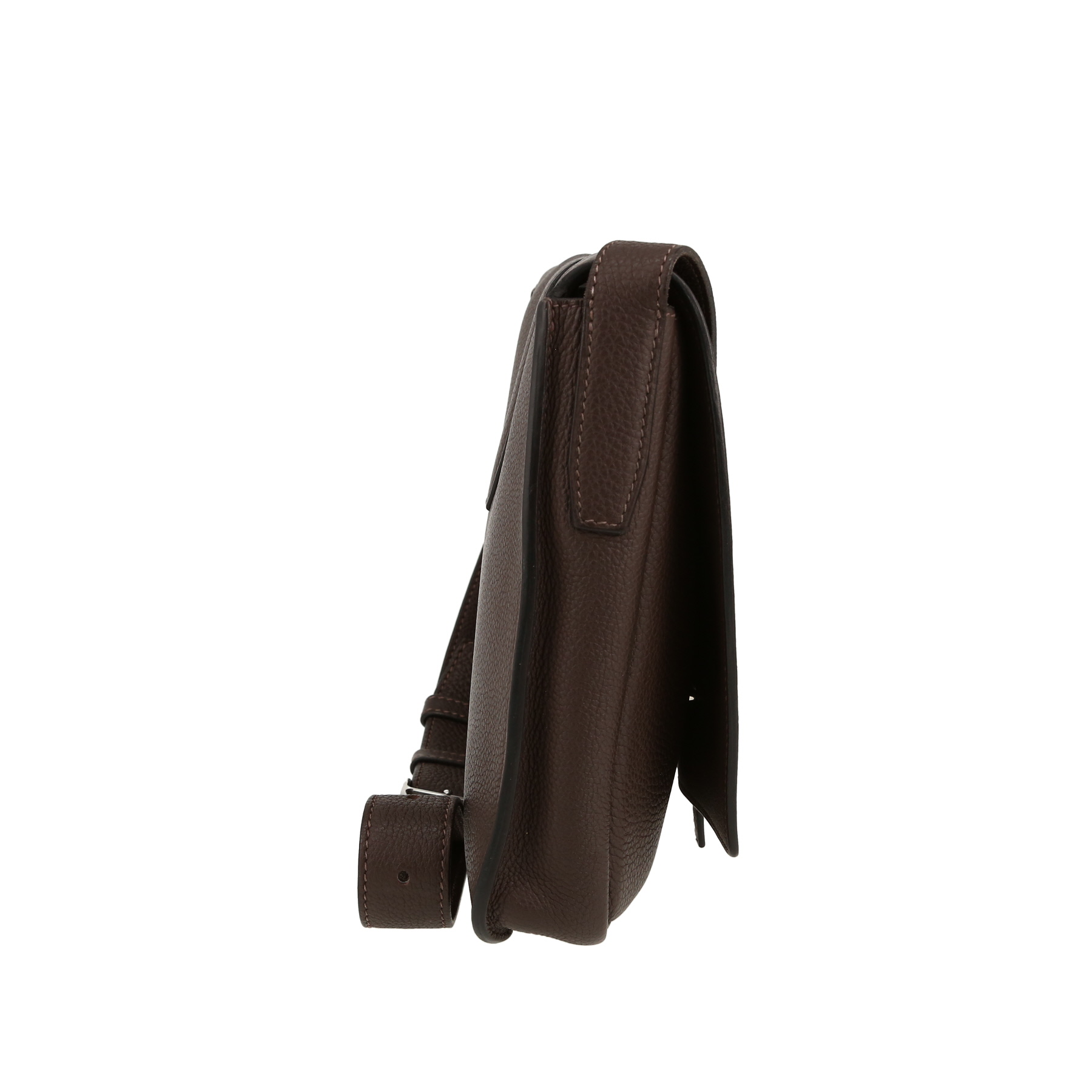 Steve Light Shoulder Bag In Brown Togo Leather