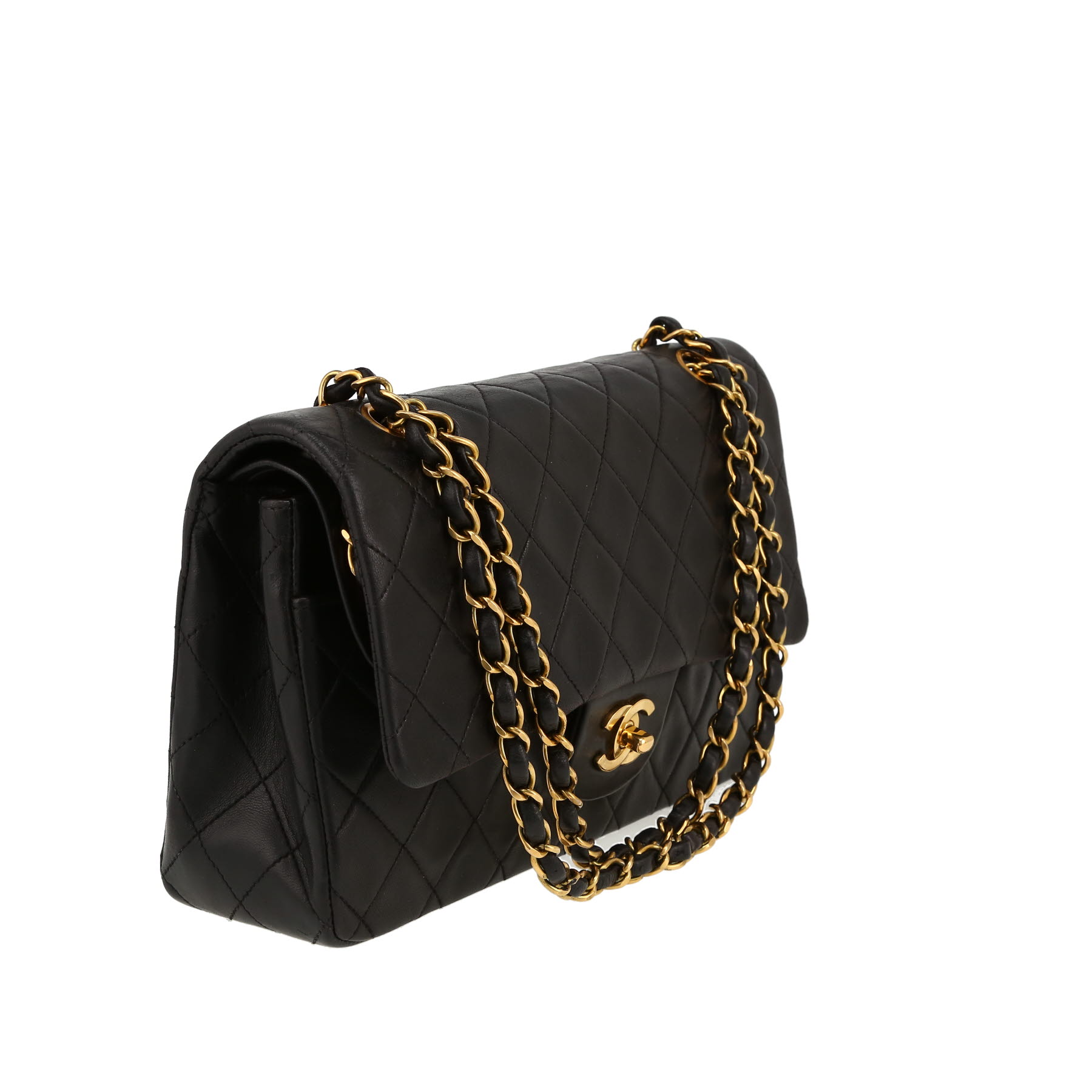 Bolso de mano Chanel  Timeless Classic en cuero acolchado negro