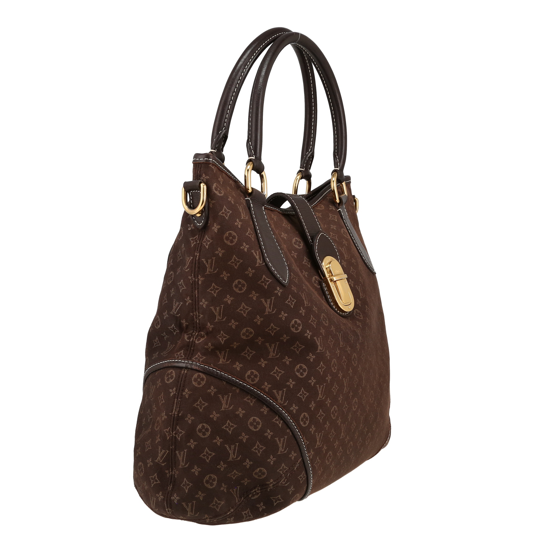 Borsa Louis Vuitton  Elégie in tela monogram marrone e pelle marrone