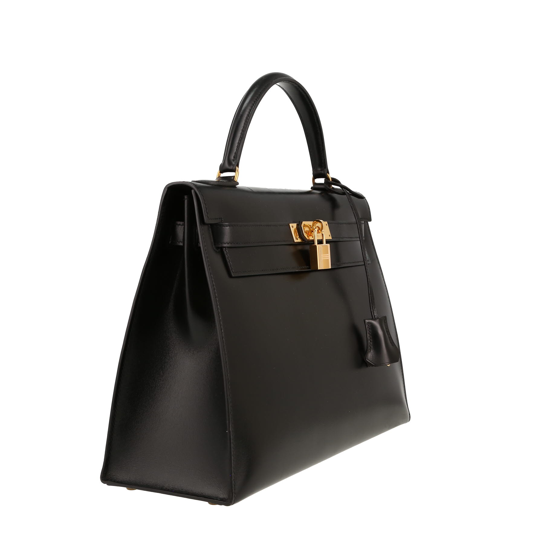 Hermès  Kelly 32 cm handbag  in black box leather
