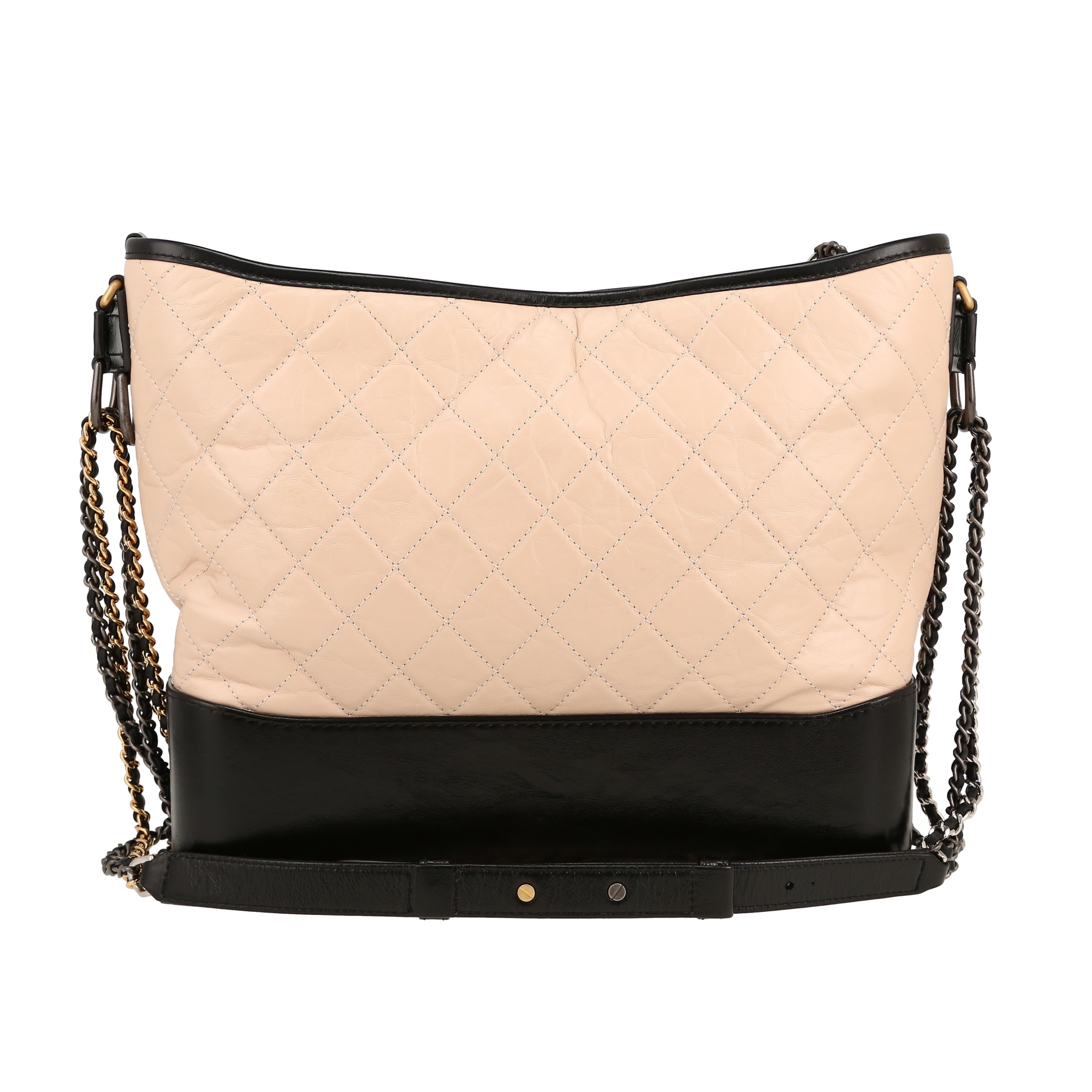 Gabrielle Shoulder Bag In Quilted Leather And Black