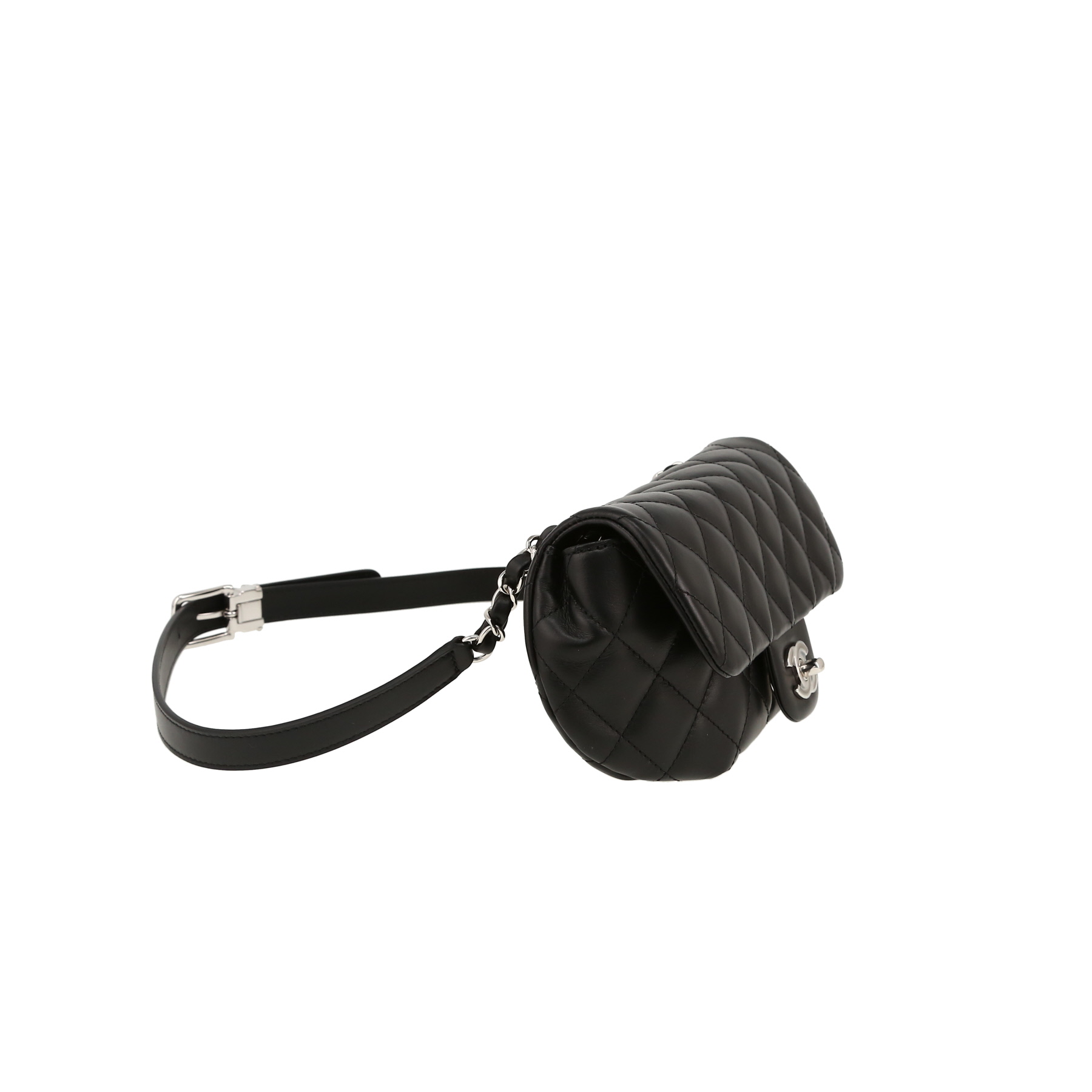 Pochette-cintura Chanel   in pelle trapuntata nera