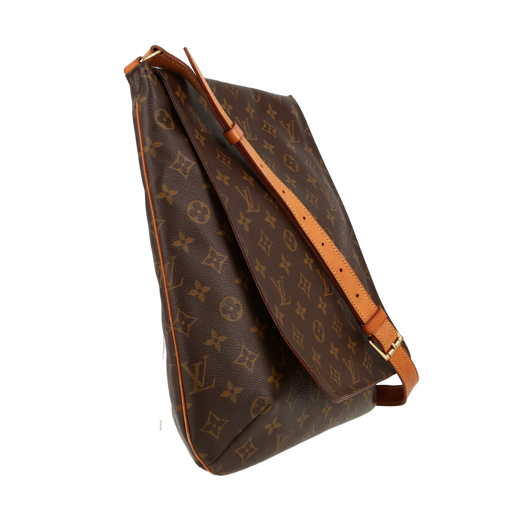 Sac bandoulière Louis Vuitton  Salsa en toile monogram marron et cuir naturel