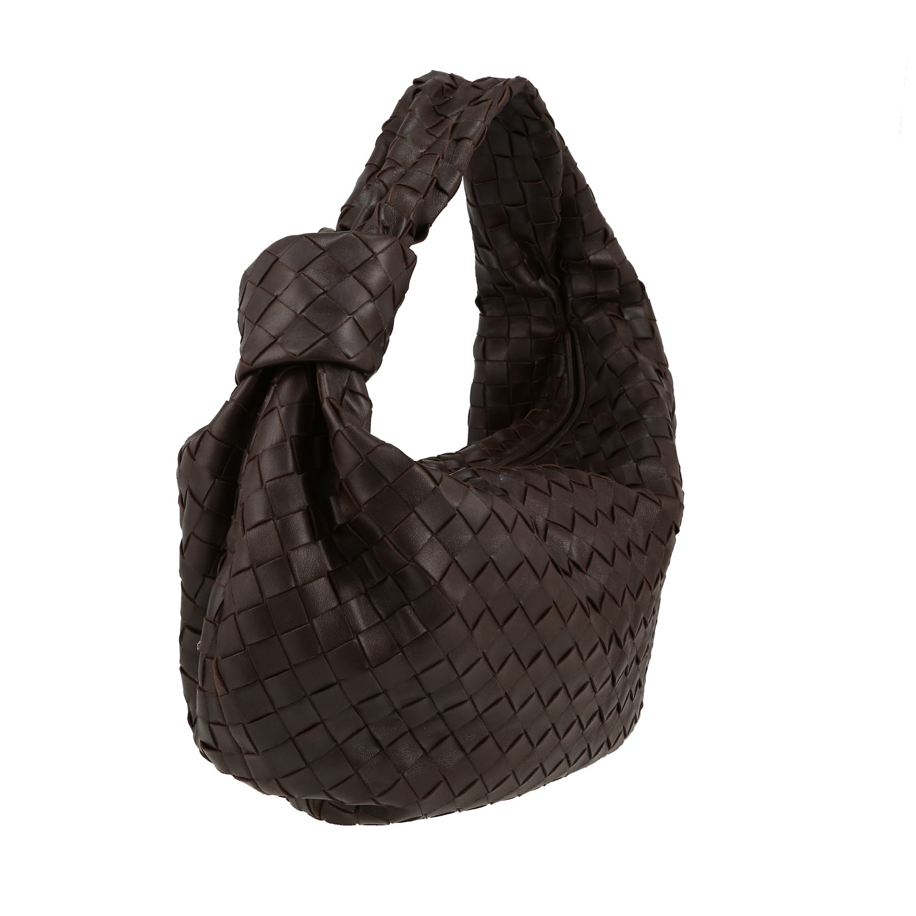 Borsa Bottega Veneta  Jodie modello piccolo  in pelle intrecciata marrone