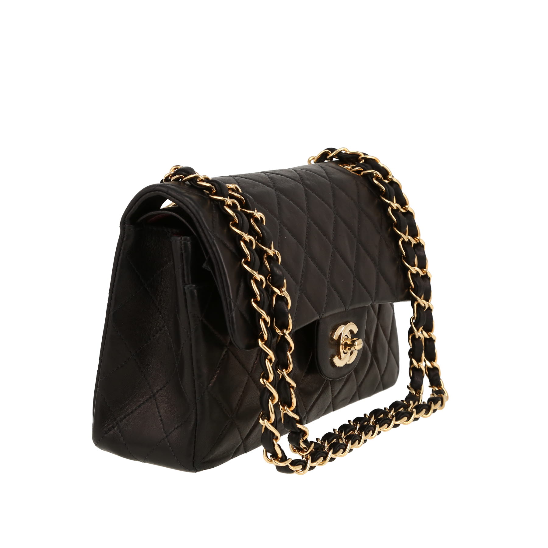 Chanel  Timeless Petit shoulder bag  in black quilted leather