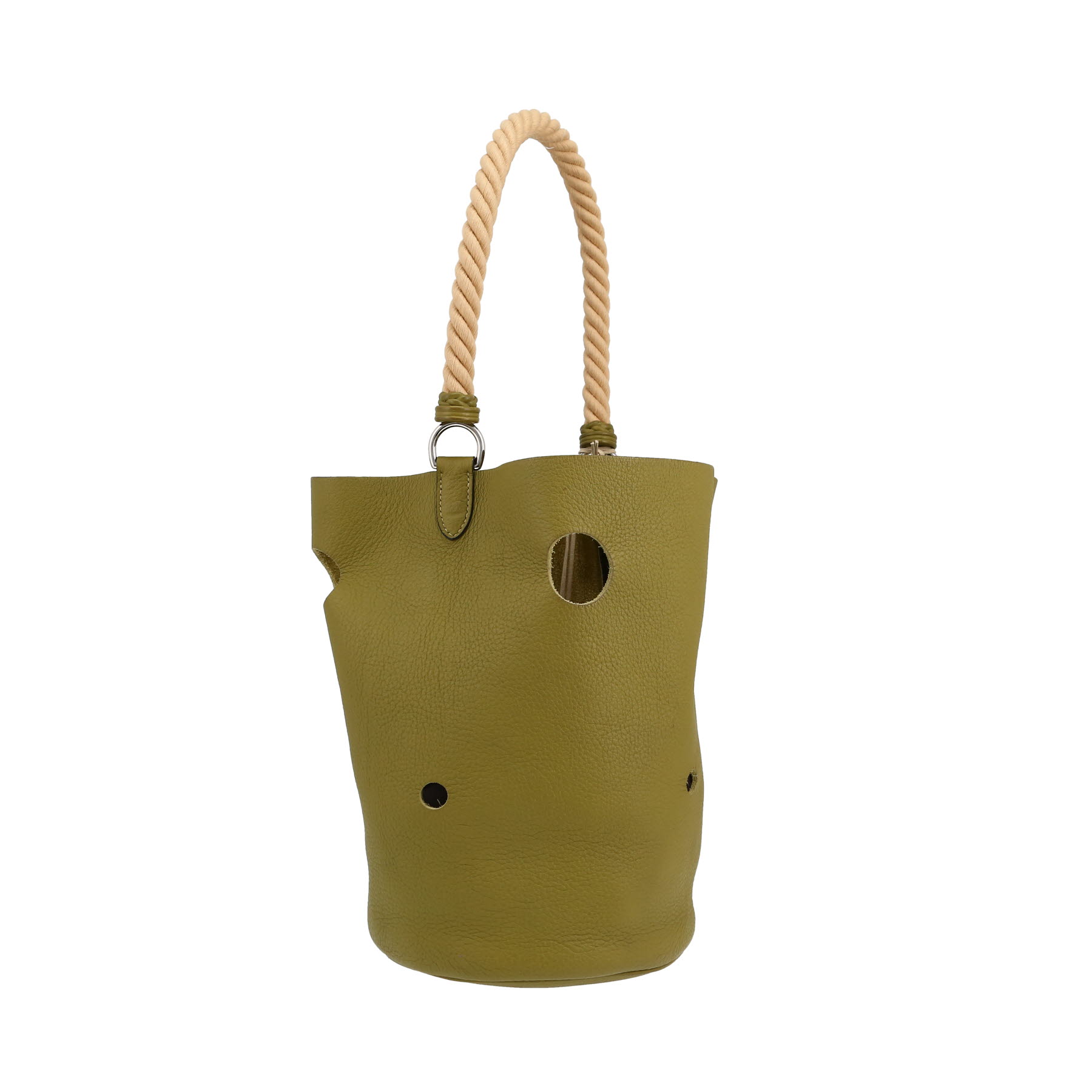 Hermès  Mangeoire handbag  in green Chartreuse togo leather