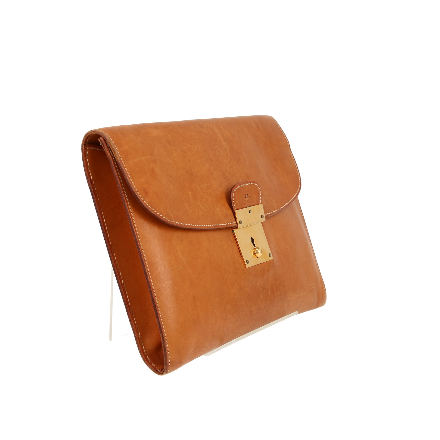 Hermès  Jet pouch  in gold natural leather