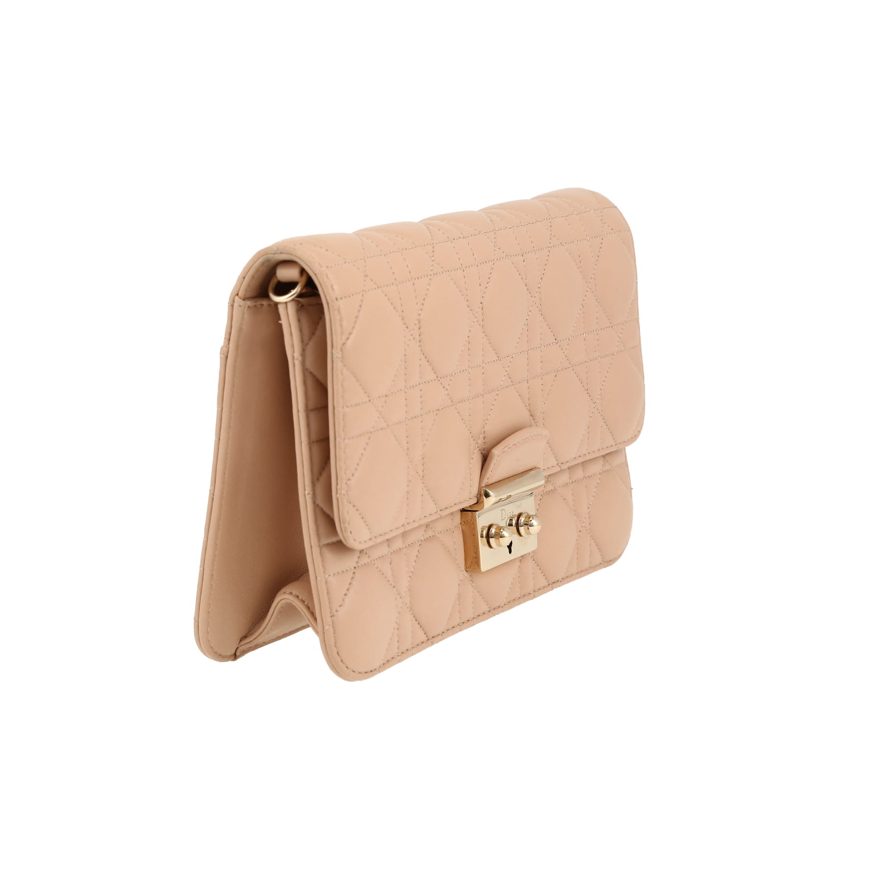 Dior  Promenade handbag  in pink leather cannage