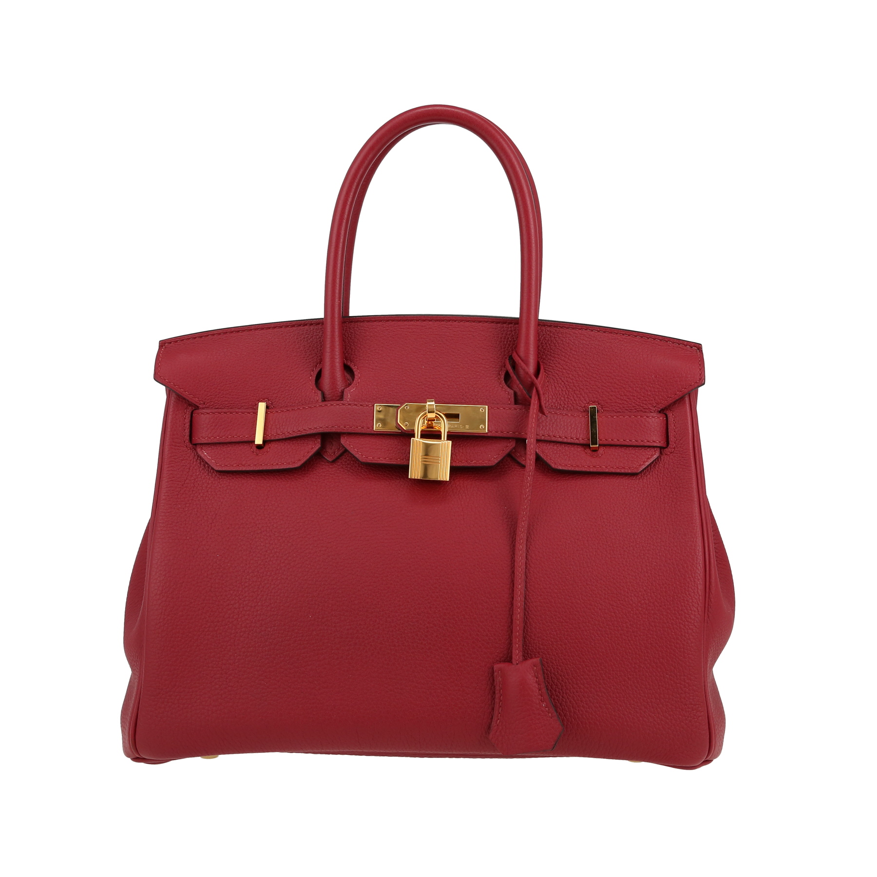 Birkin 30 cm Handbag In Pomegranate Togo Leather