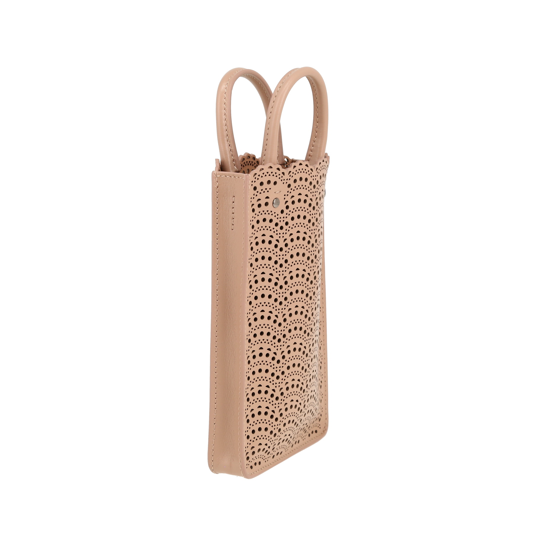 Estuche para móvil Alaïa   en cuero beige