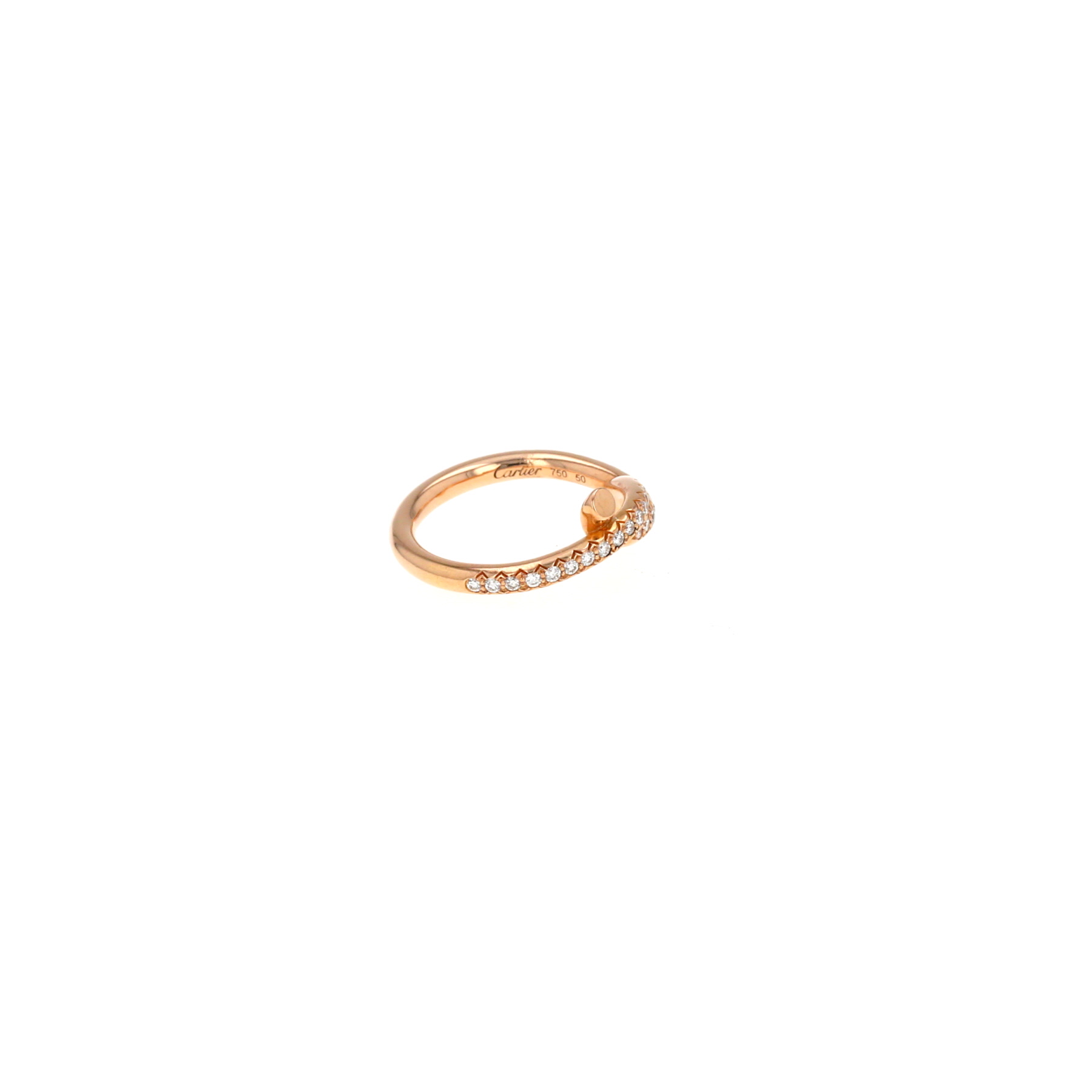 Cartier Entrelacés ring in pink gold and diamonds