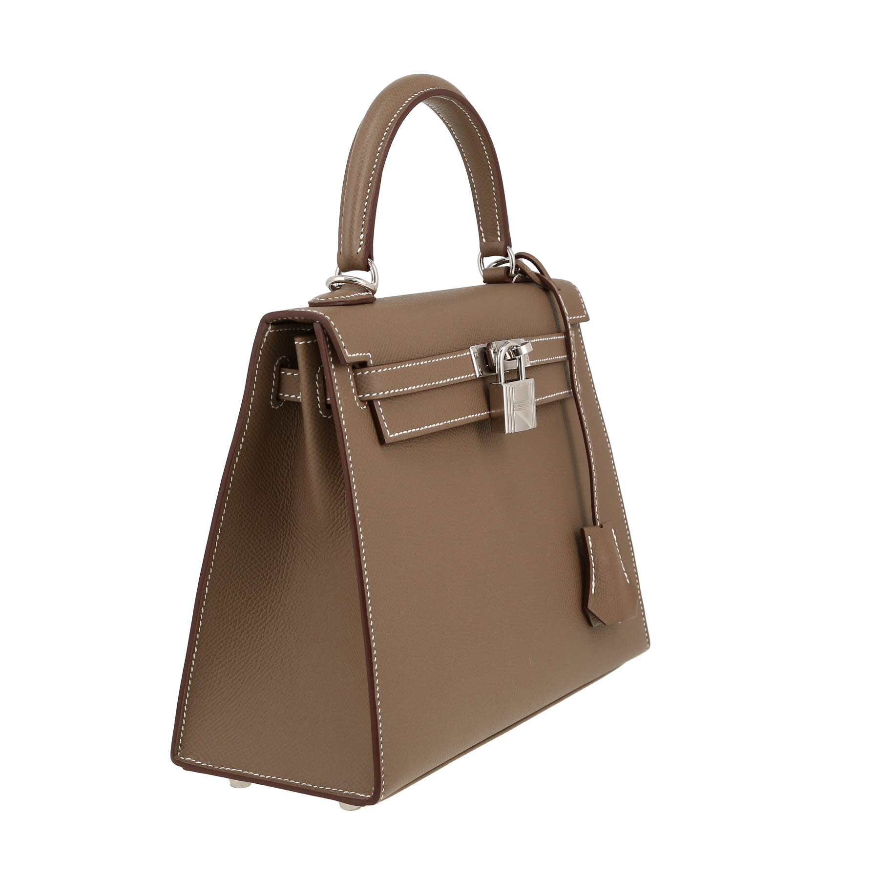 Sac à main Hermès  Kelly 25 cm en cuir epsom étoupe