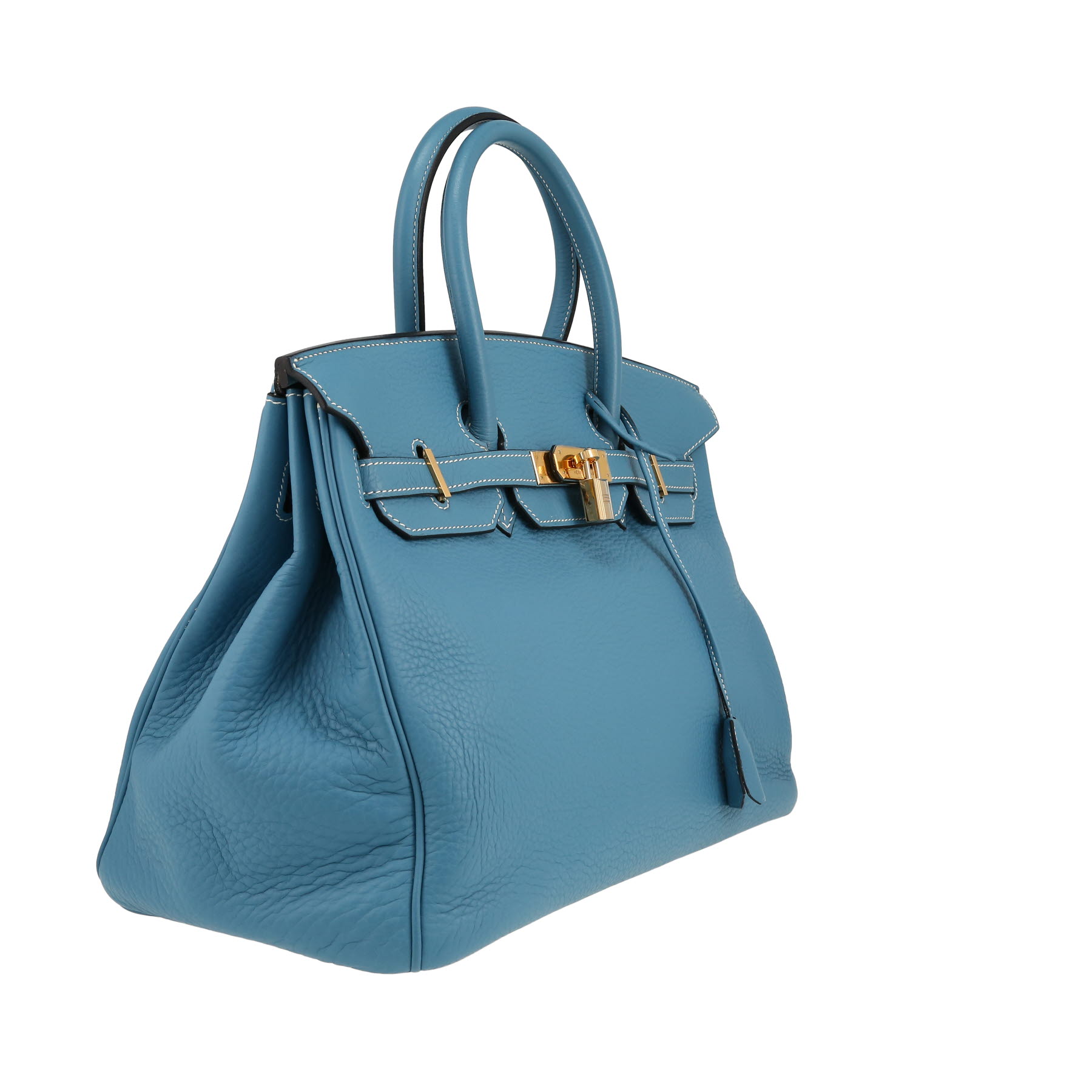 Hermès  Birkin 35 cm handbag  in blue jean togo leather