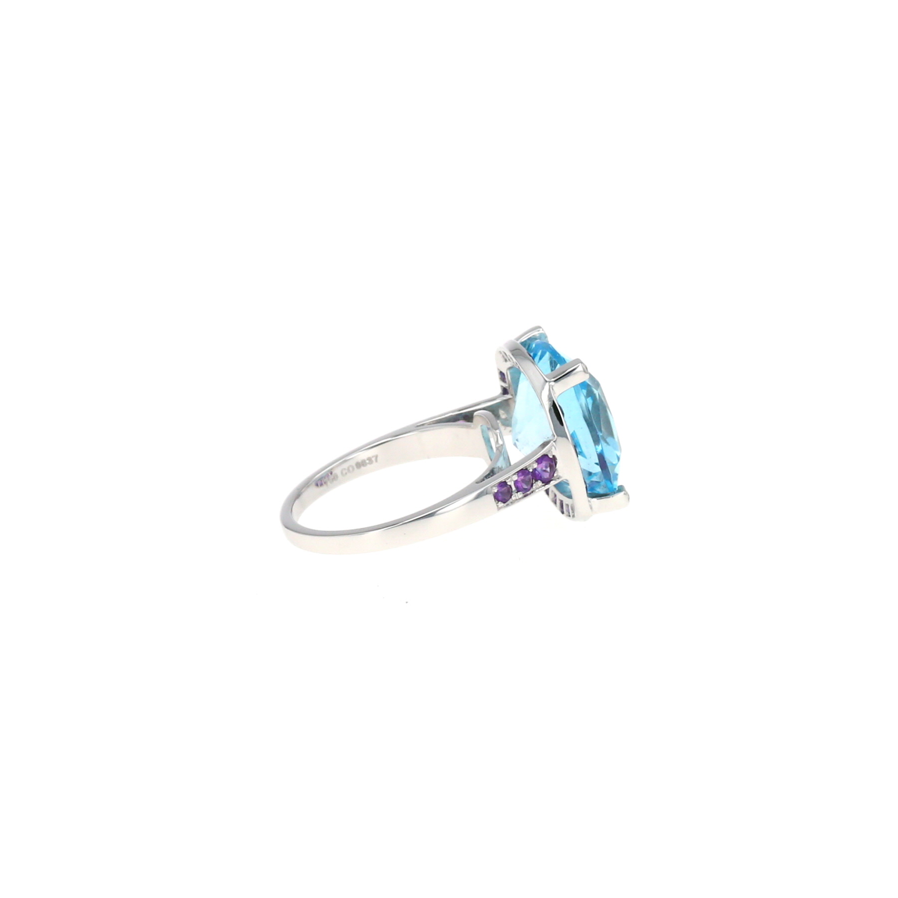 Mauboussin Couleur d'Amour ring in white gold, topaz and amethyst