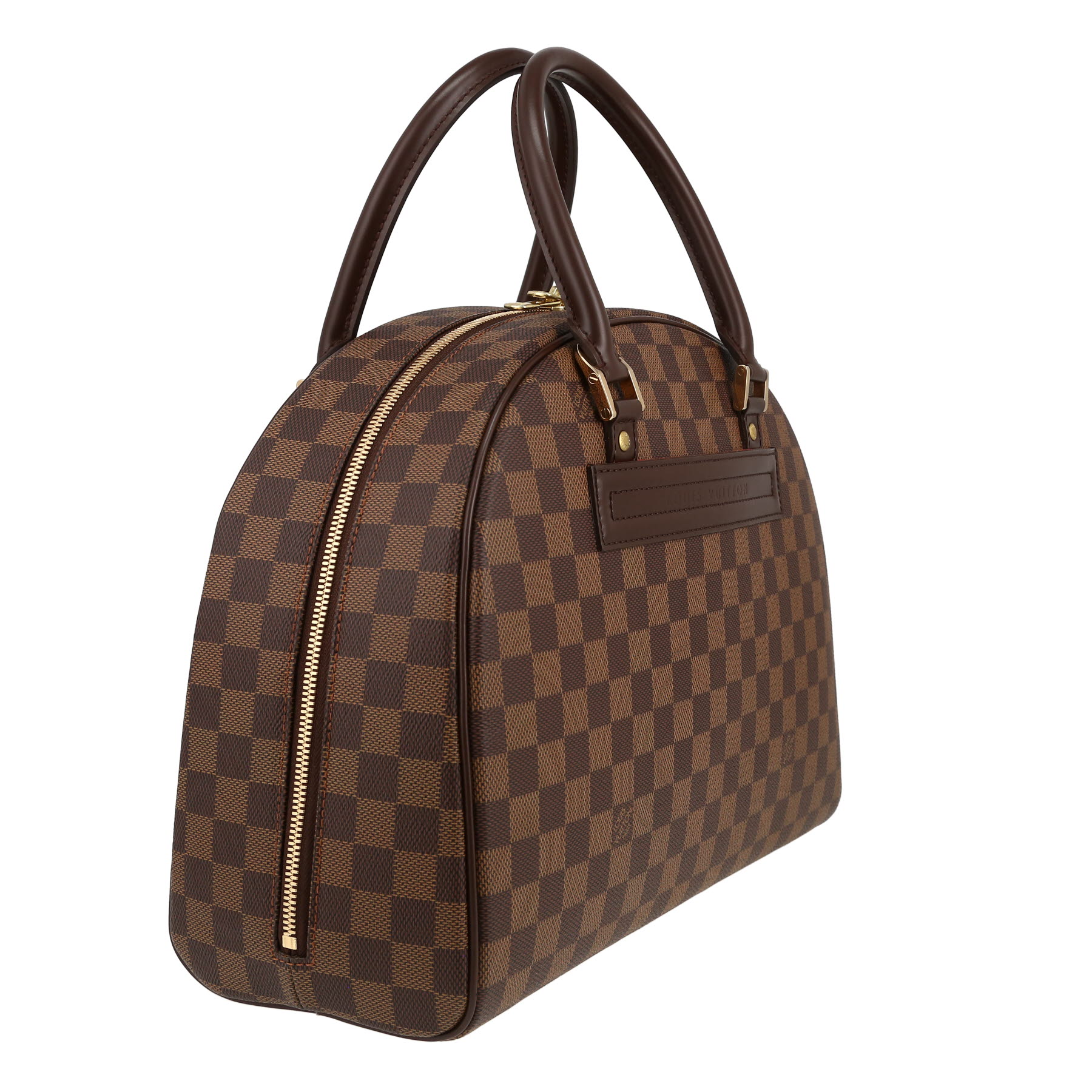 Louis Vuitton  Nolita handbag  in ebene damier canvas  and brown leather