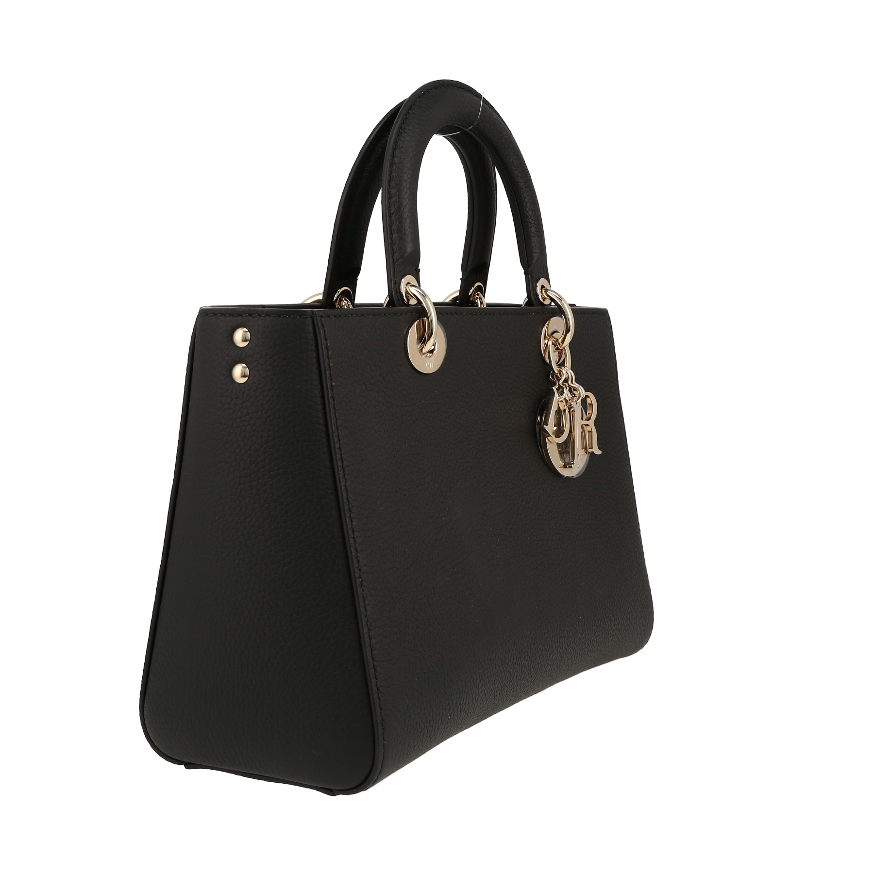 Dior  Lady D-Sire handbag  in black leather taurillon clémence