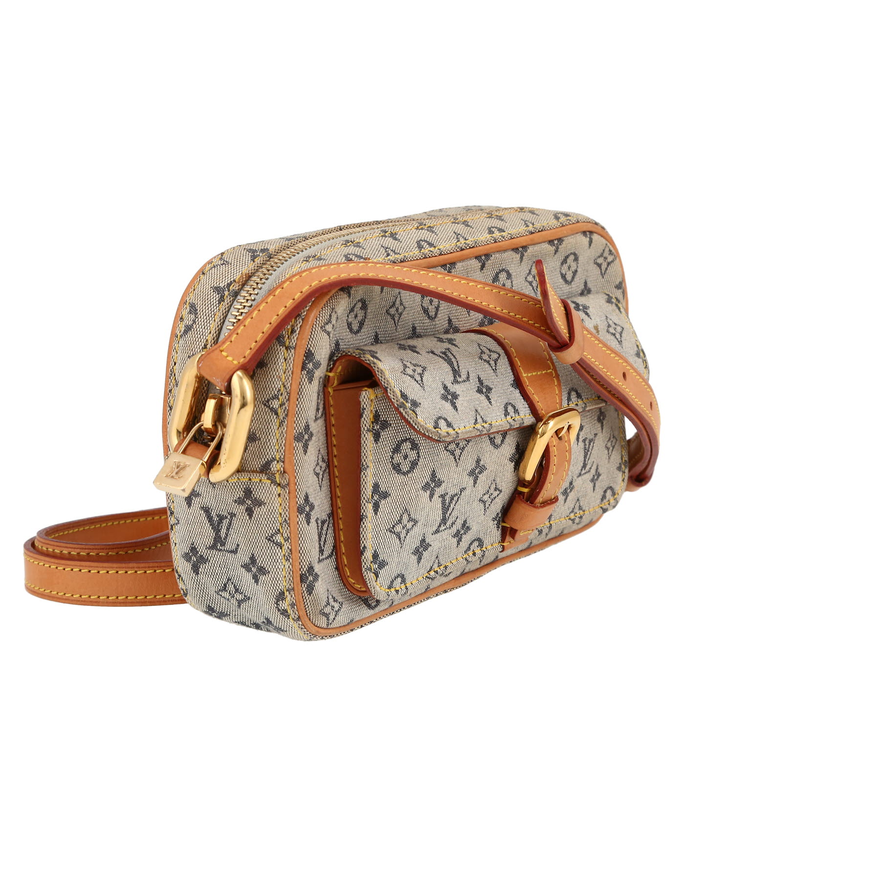 Bolso bandolera Louis Vuitton  Juliette en lona Monogram Idylle gris y cuero natural