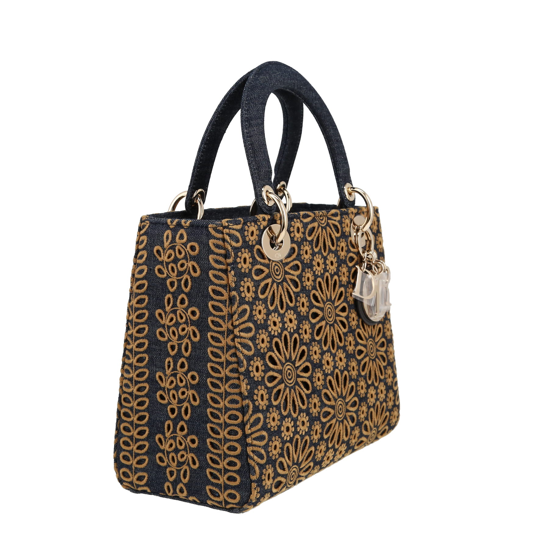 Bolso de mano Dior  Lady Dior en denim azul