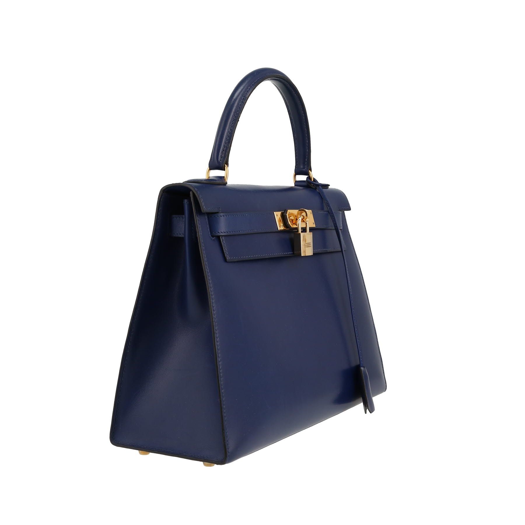 Hermès  Kelly 28 cm handbag  in royal blue box leather