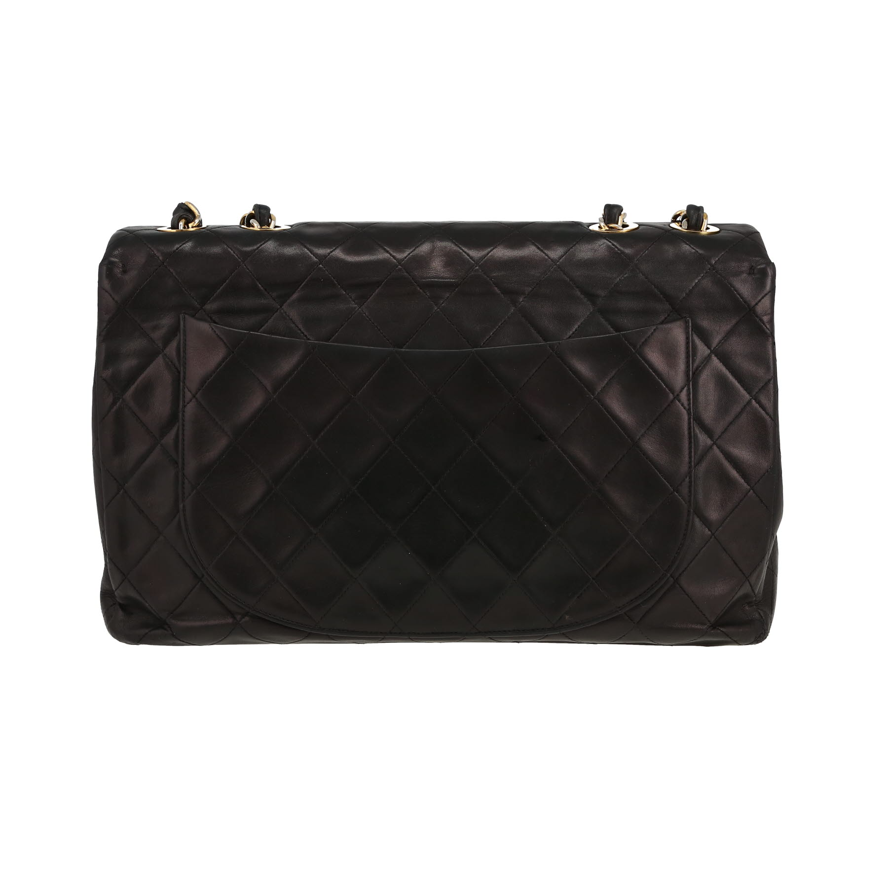 Timeless Maxi Jumbo Handbag In Black Quilted Leather