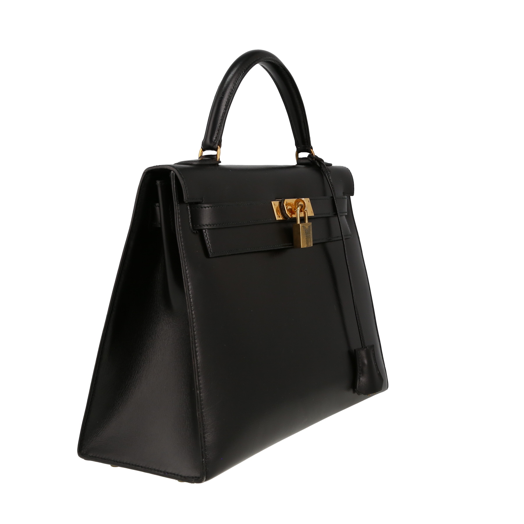 Hermès  Kelly 32 cm handbag  in black box leather