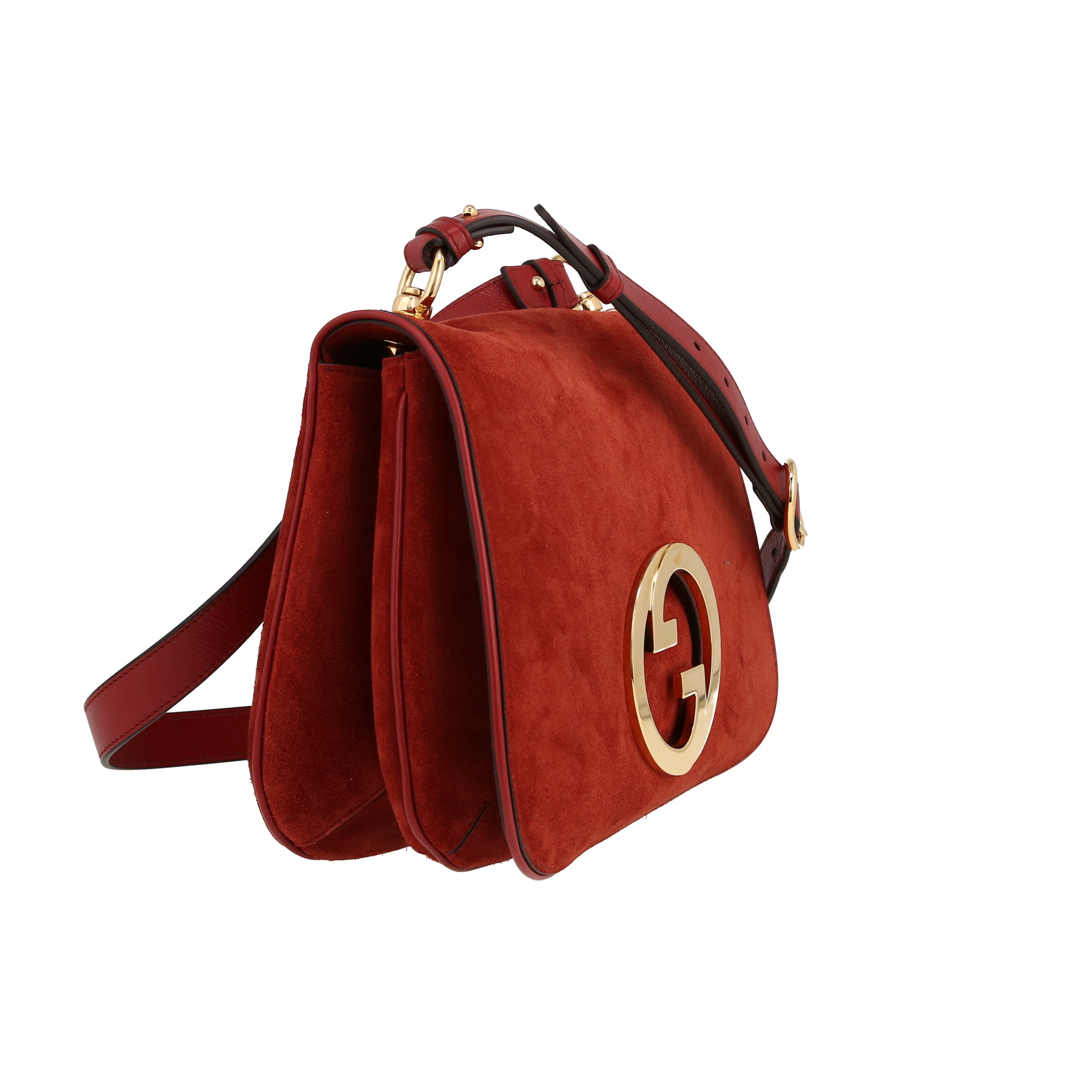 Bolso de mano Gucci  Blondie modelo grande  en ante rojo
