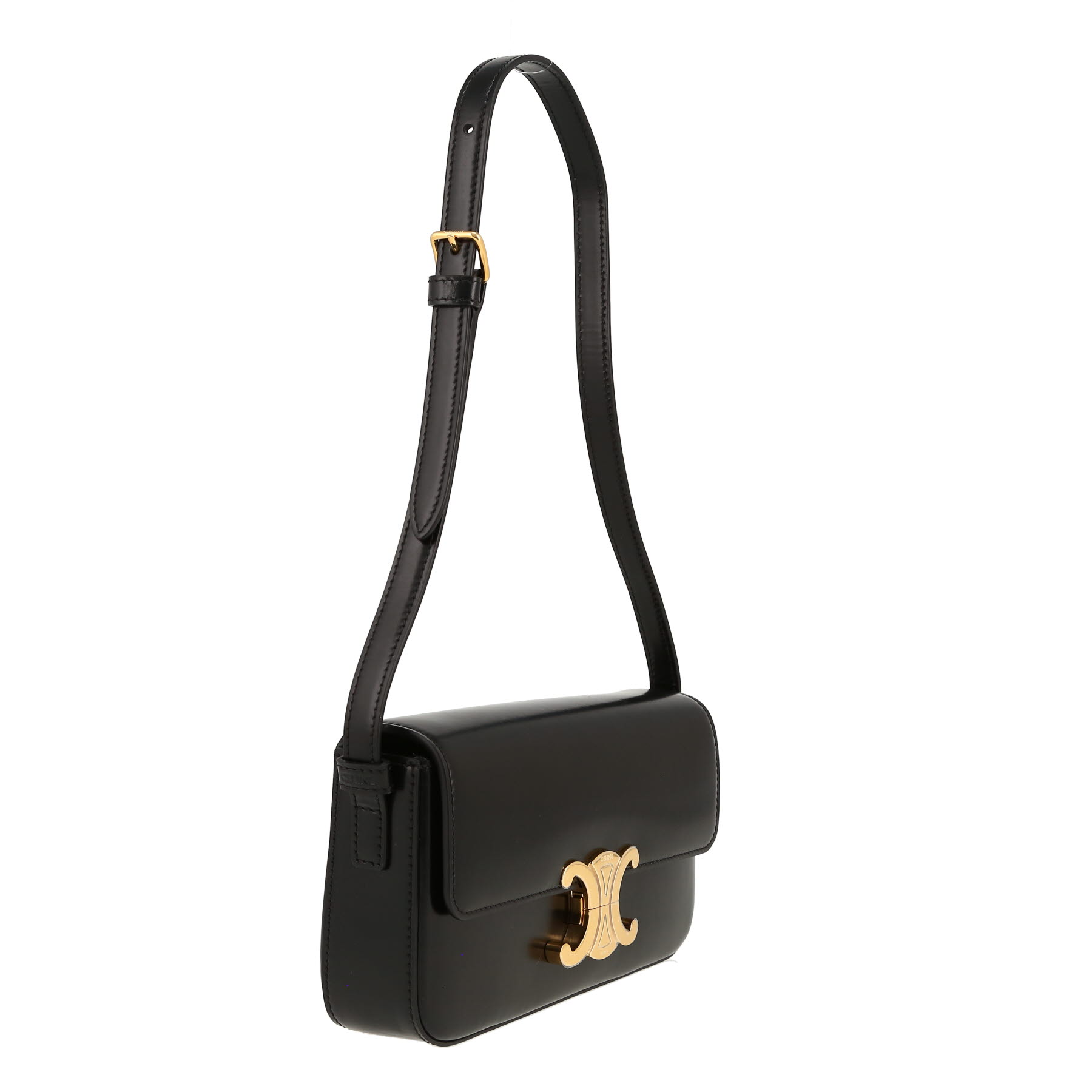 Sac à main Celine  Claude en cuir noir