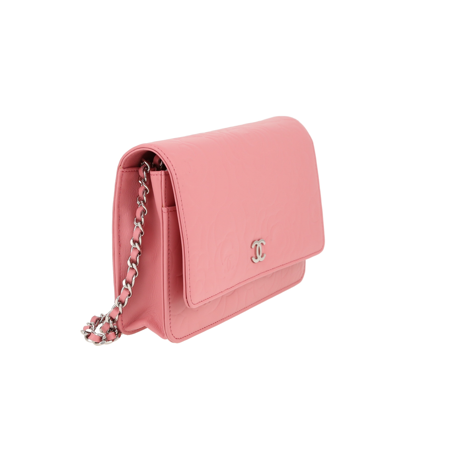Chanel  Wallet on Chain shoulder bag  in pink quilted leather