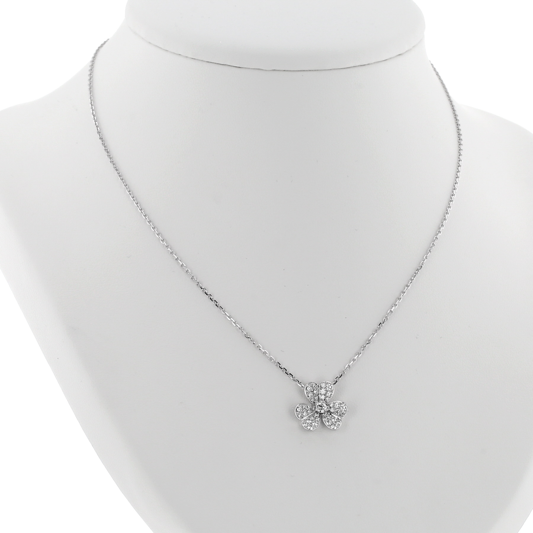 Collar Van Cleef & Arpels Frivole modelo pequeño de oro blanco y diamantes