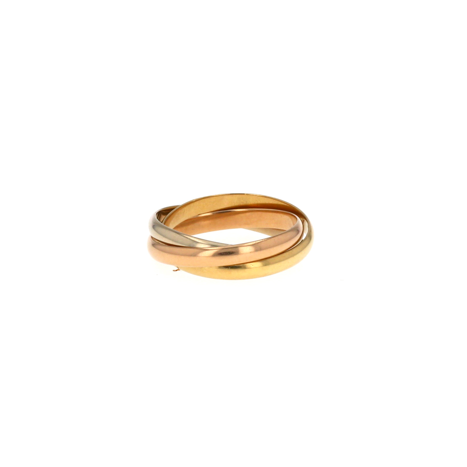 Bague Cartier Trinity petit modèle en 3 ors, taille 53