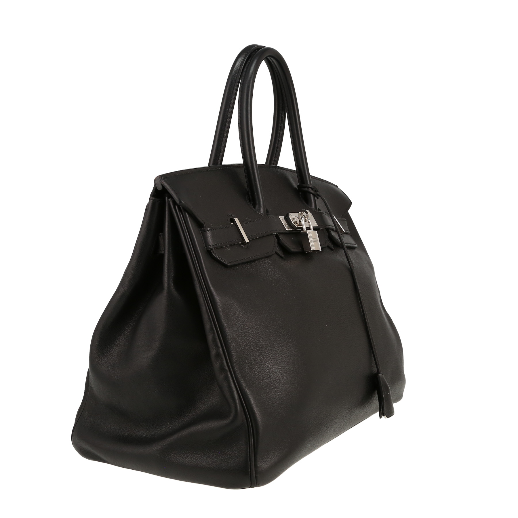 Hermès  Birkin 35 cm handbag  in black Evergrain leather