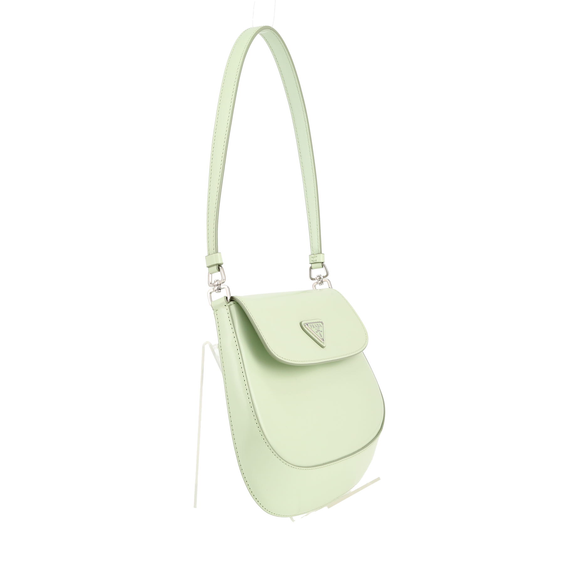 Bolso de mano Prada  Cleo en cuero verde agua