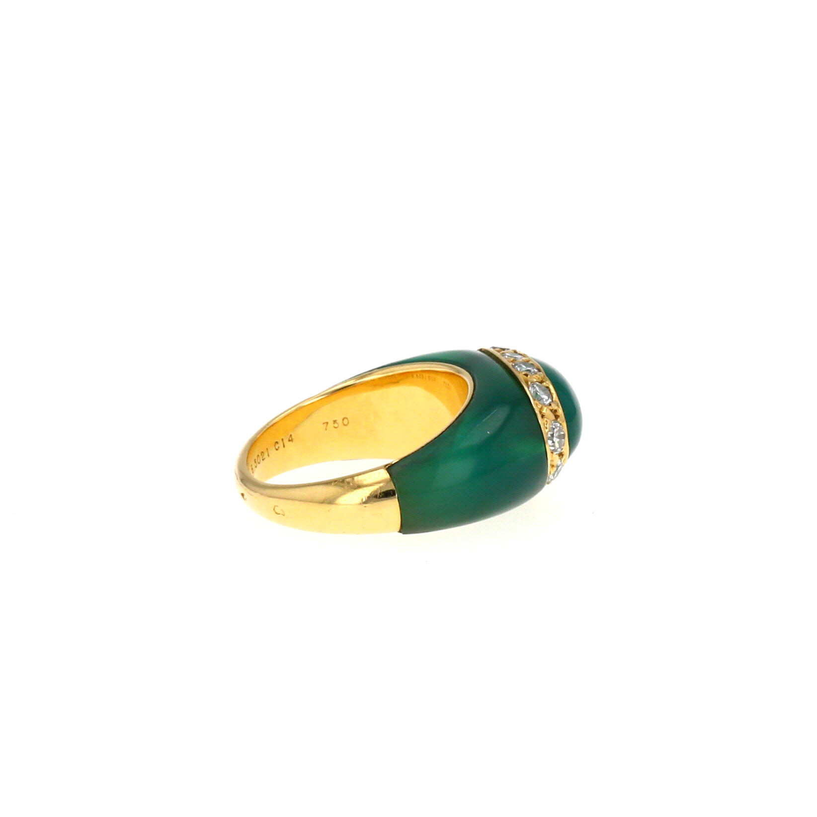 Bague Van Cleef & Arpels Fidji en or jaune, chrysoprase et diamants