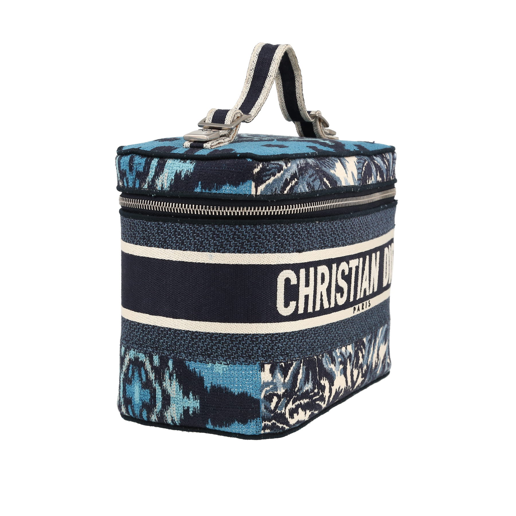 Beauty Dior  Travel Vanity in tela blu e bianca