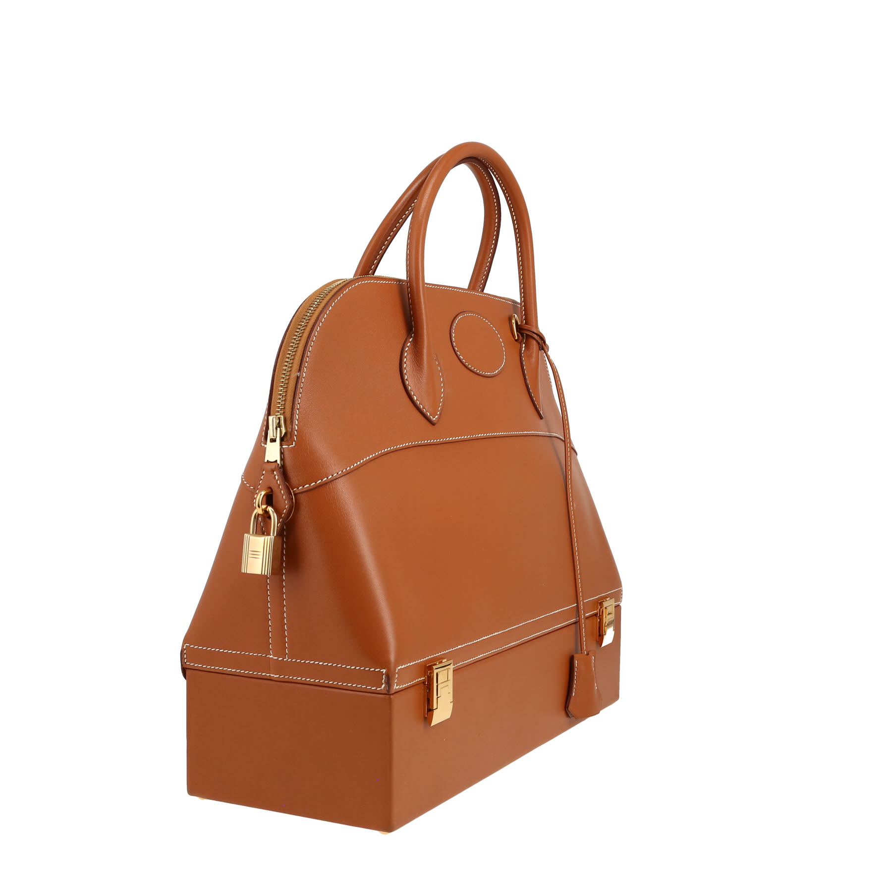 Hermès  Macpherson handbag  in gold leather