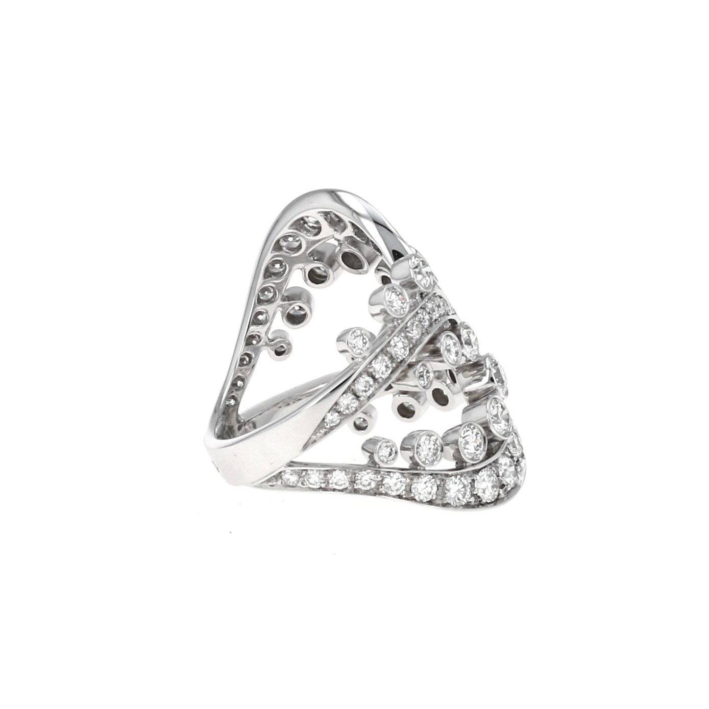 Fred La Belle et La Bête ring in white gold and diamonds