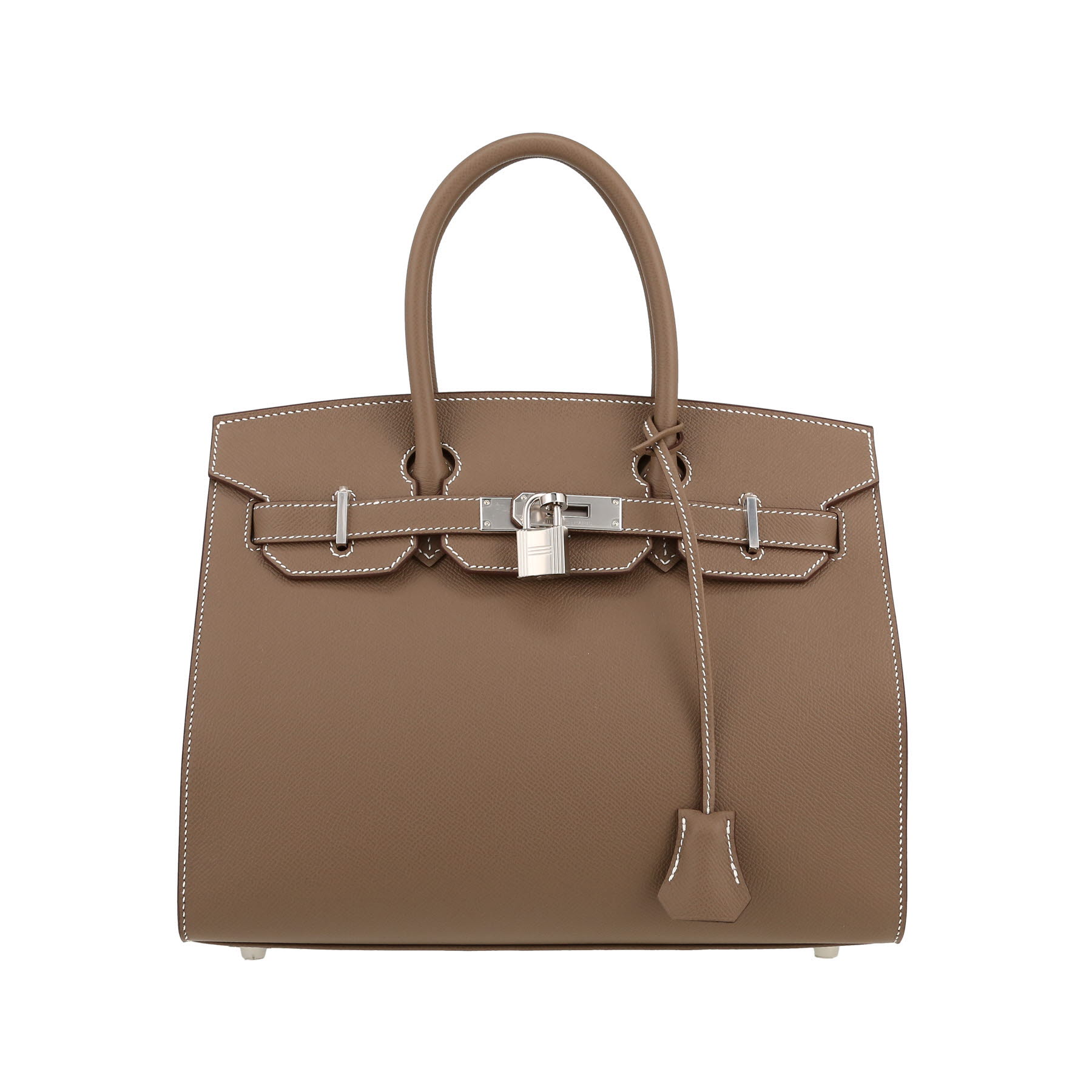 Birkin 30 cm Handbag In Etoupe Epsom Leather