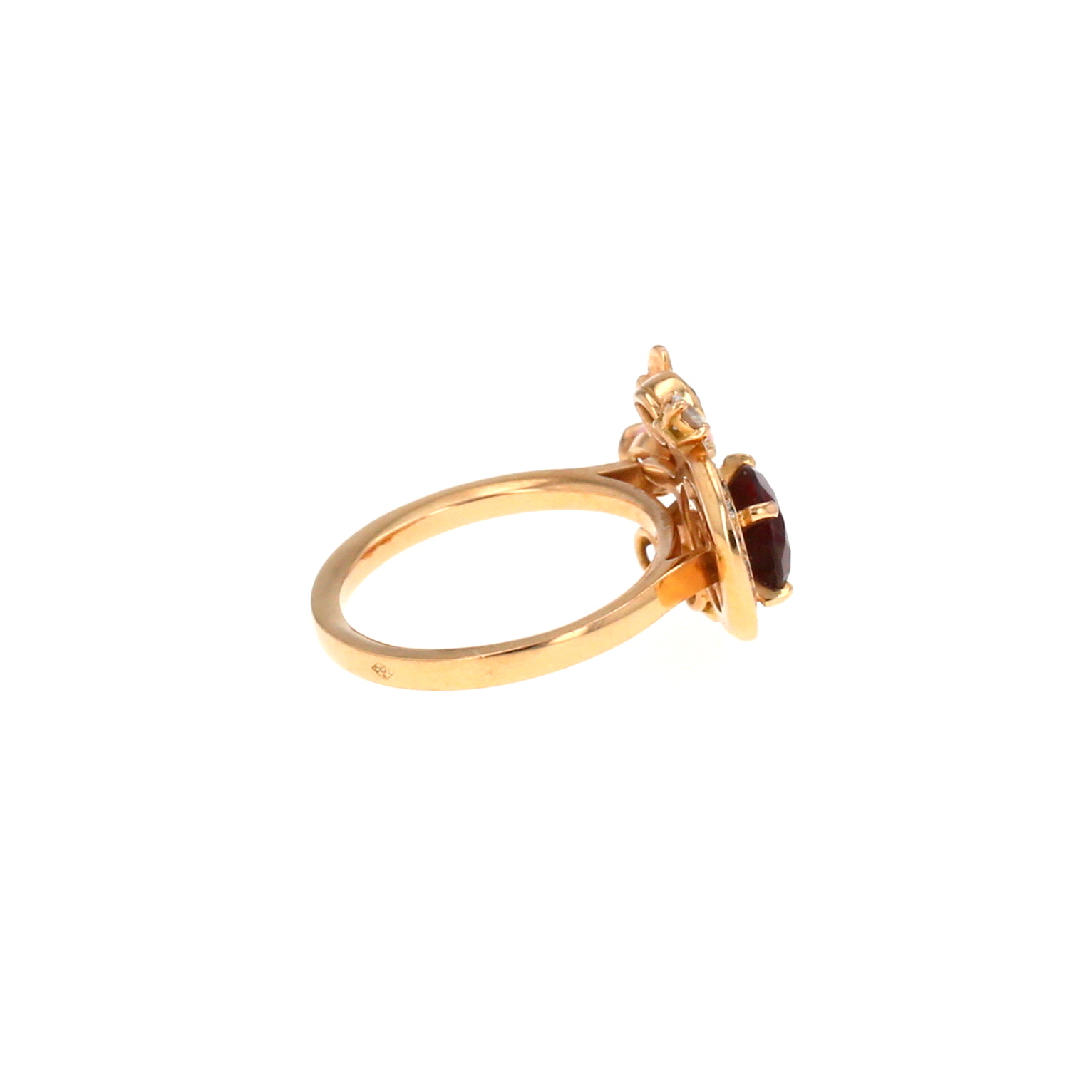 Anello Chaumet Attrape Moi Si Tu M'Aimes in oro rosa, diamanti e pietre colorate, in ametista e tormalina rosa